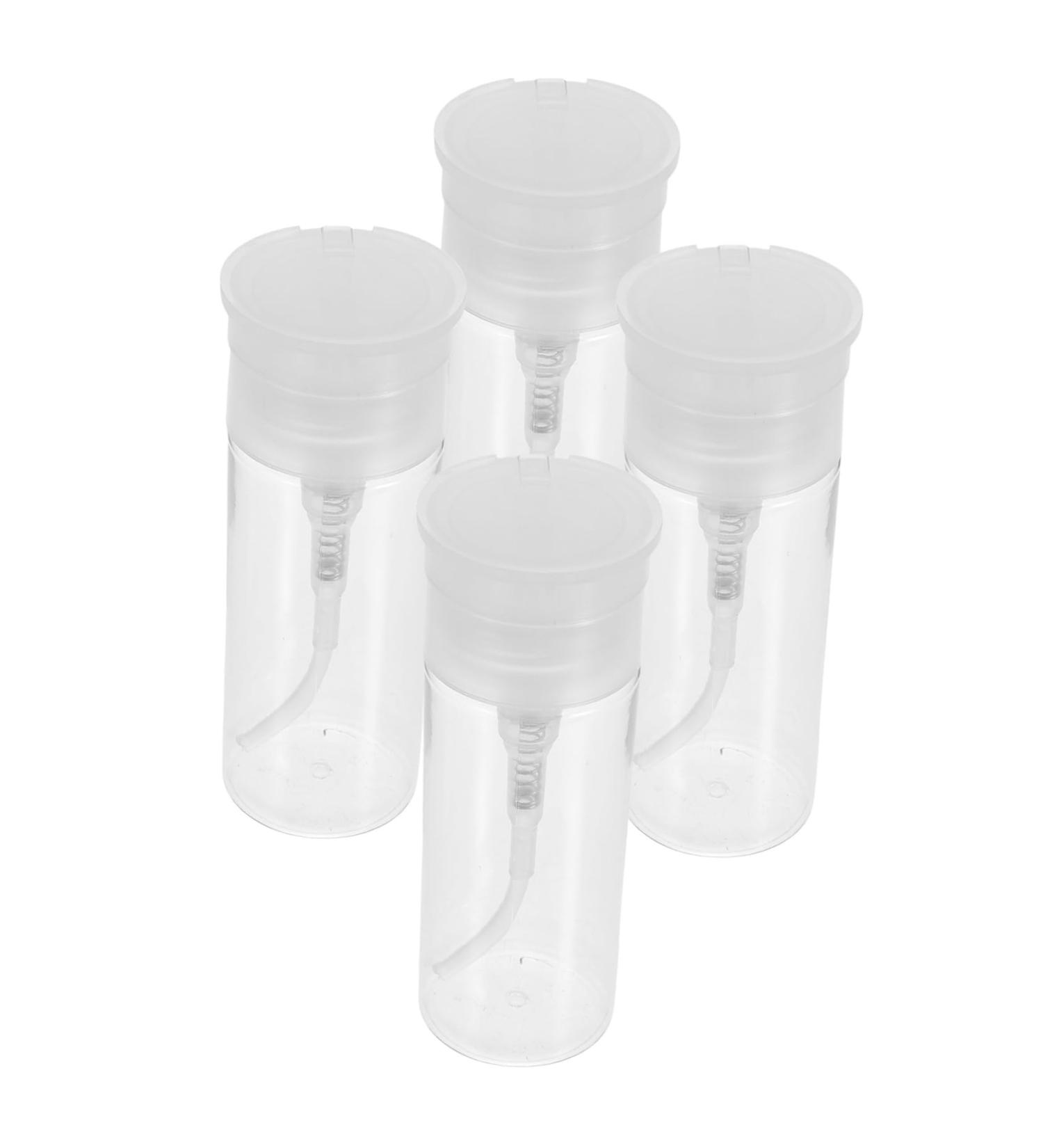 Mikinona 1 Set Nail Polish Remover Bottle Glass Dispenser Press down Bottle Nails Pump Dispenser Bottle Empty Bottle Press Dispenser for Polishing Compound Soap Pp Toner Bottle - Buy Online on GoSupps.com