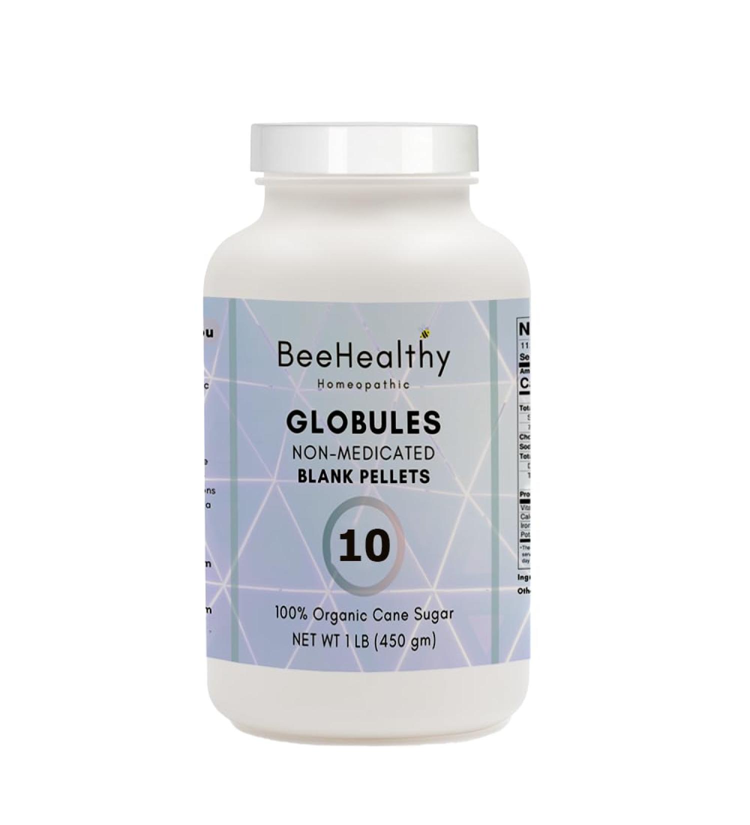 Globules/Blank Pellets 1 LB - Homeopathic. Sizes #10. #20. #25. #30 & #40. All Natural 100% Organic cane sugar. (Globules #10)