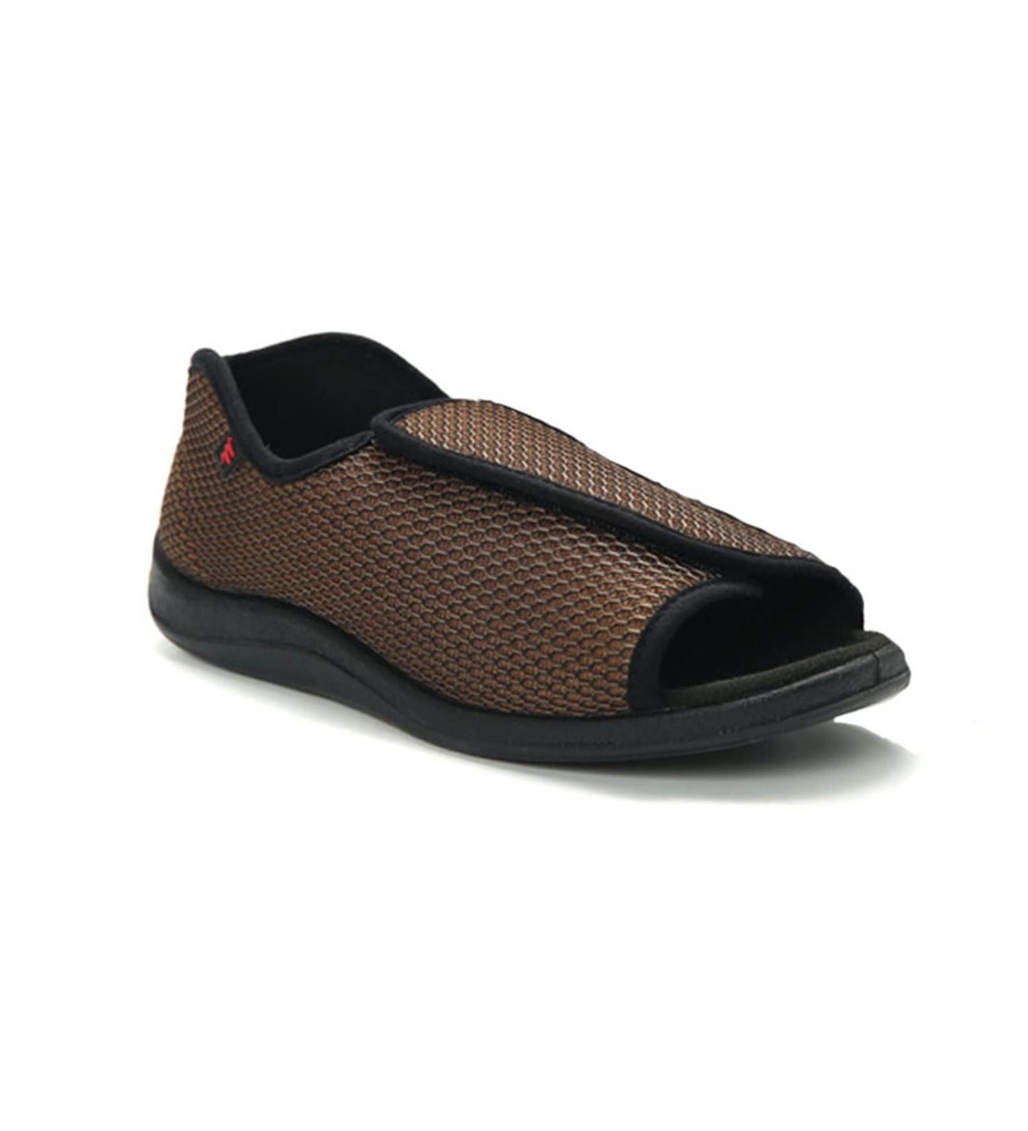 Yytcsjz Unisex Diabetic Slippers - Brown, Size 12 | Air Cushion Lightweight Walking Shoes for Elderly - Orthopedic Footwear for Swollen Feet & Plantar Fasciitis - Buy Online on GoSupps.com