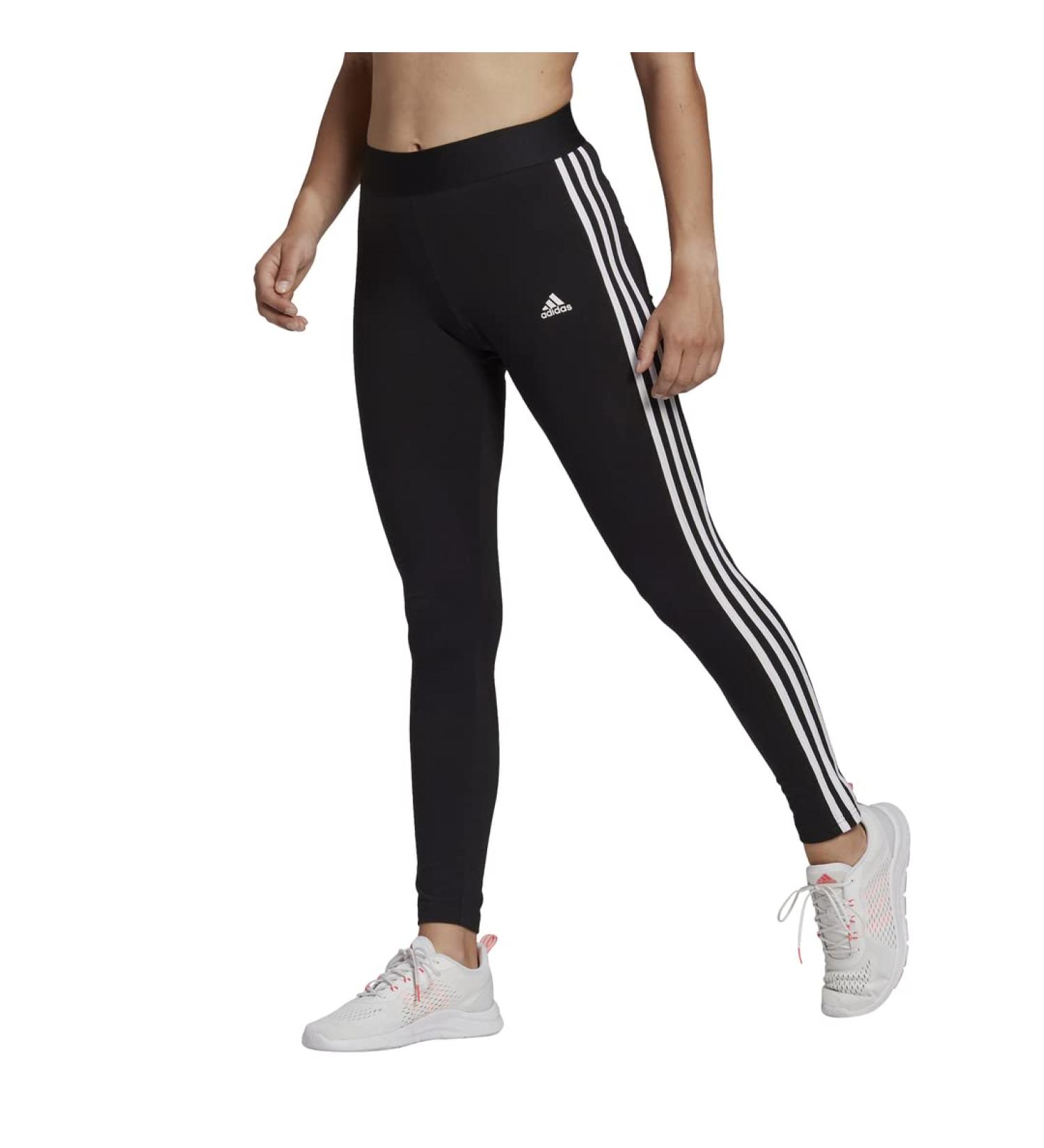 adidas Women's Essentials 3-Stripes Leggings - Black/White (Small) | Lounge in Style - Buy Online on GoSupps.com