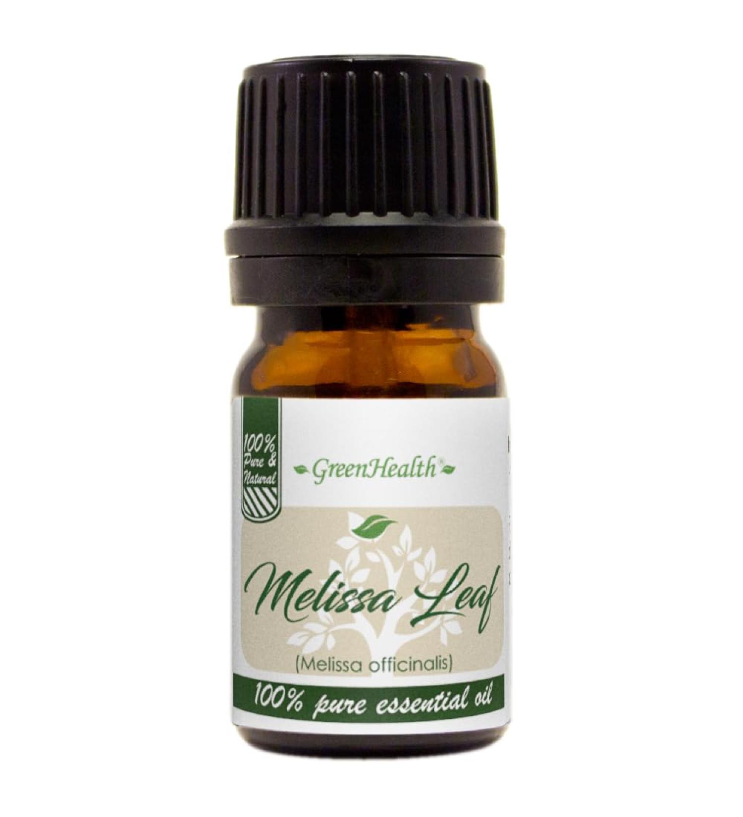 Melissa Leaf Essential Oil 100% Pure & Natural 5 mL (1/6 fl oz) Premium Therapeutic Grade Undiluted GreenHealth - Buy Online on GoSupps.com