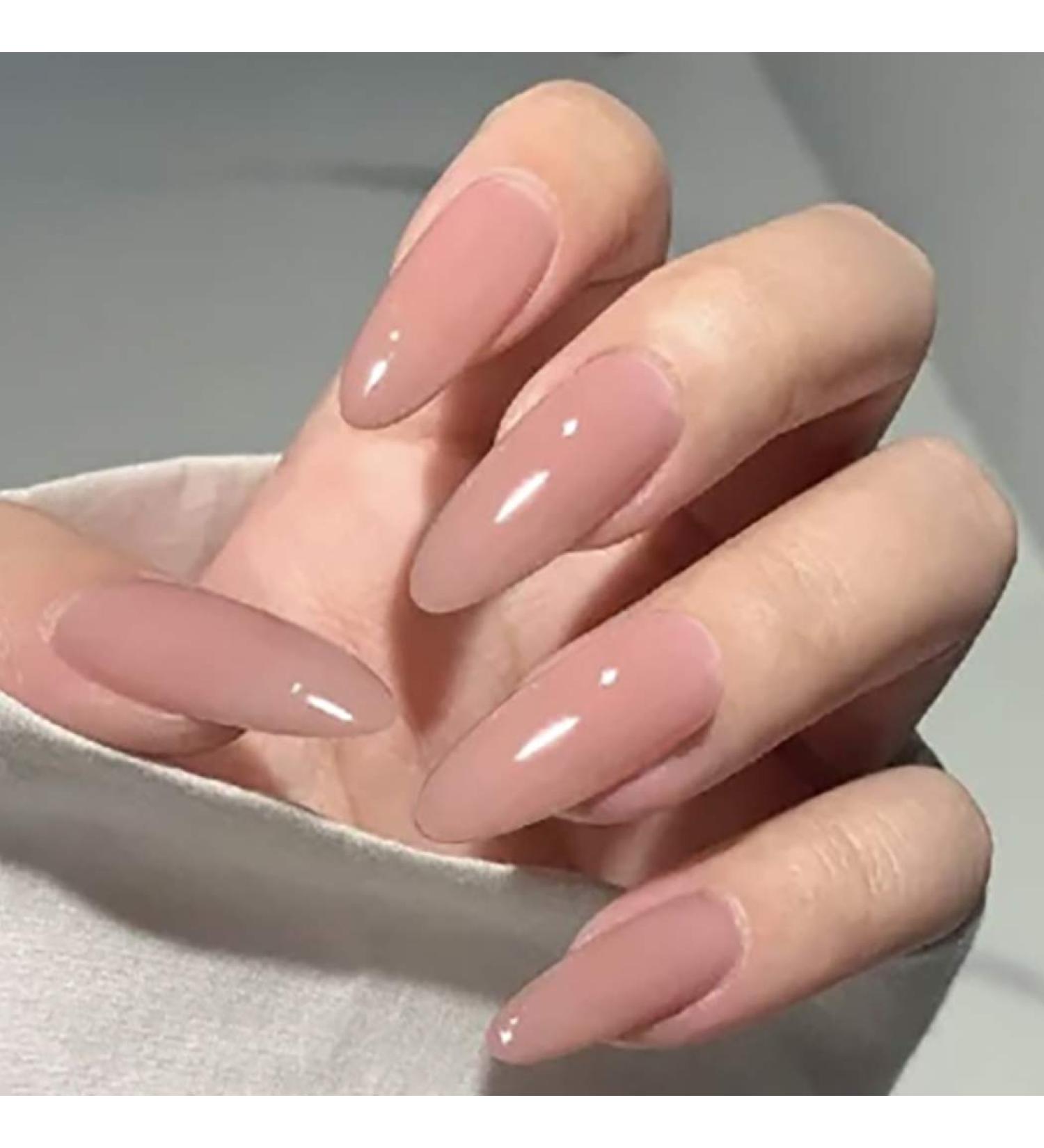 Brishow Dark Pink Artificial Nails - 24 Pcs Long Acrylic False Nail Tips for Women & Girls | International Shipping - Buy Online on GoSupps.com