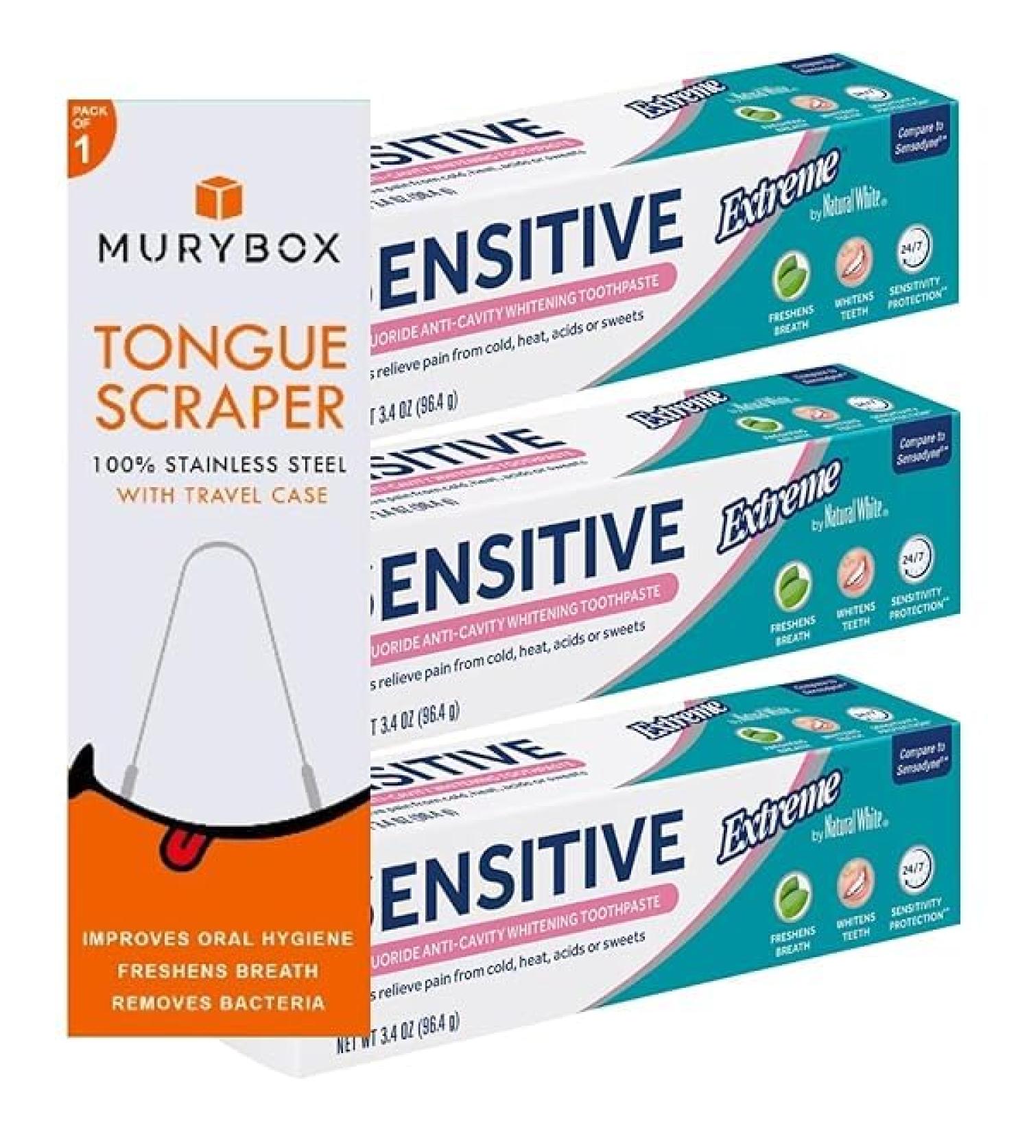 Extreme Sensitive Fluoride Toothpaste 3.4 oz Pack of 3