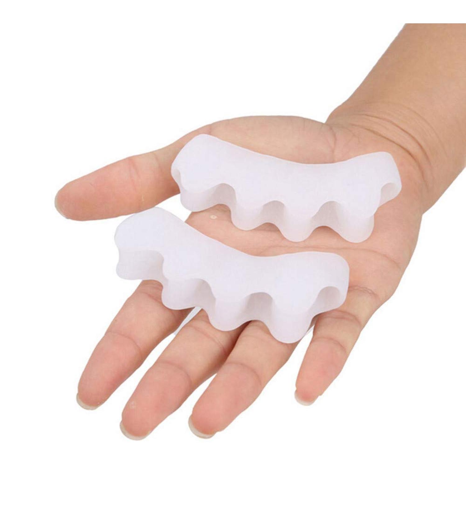 1 Pair Gel Toe Separators - Toe Spacers for Overlapping Toes & Bunion Corrector - Orthotic Stretchers for Men and Women (White) - Buy Online on GoSupps.com