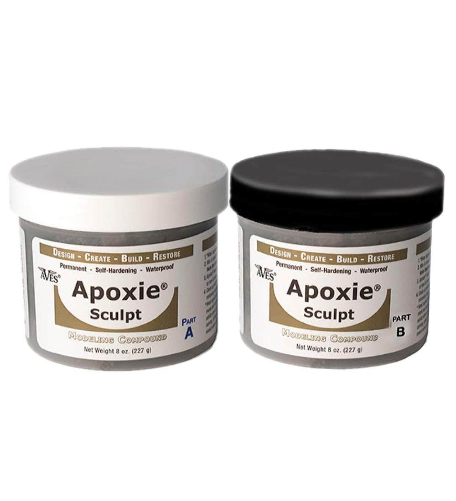 Aves Apoxie Sculpt 1 lb Silver Grey Modeling Compound Kit - 2 Part A & B - Buy Online on GoSupps.com