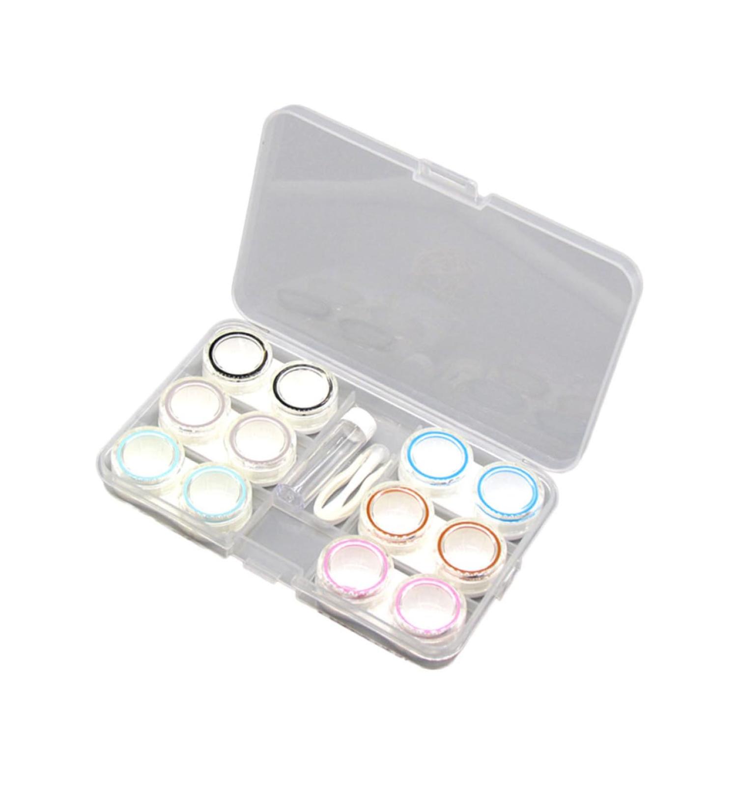 Buy HOMSFOU 6pcs Contact Lens Case Set | Durable Lens Holders with O-Ring - Perfect for Travel & Storage - Buy Online on GoSupps.com