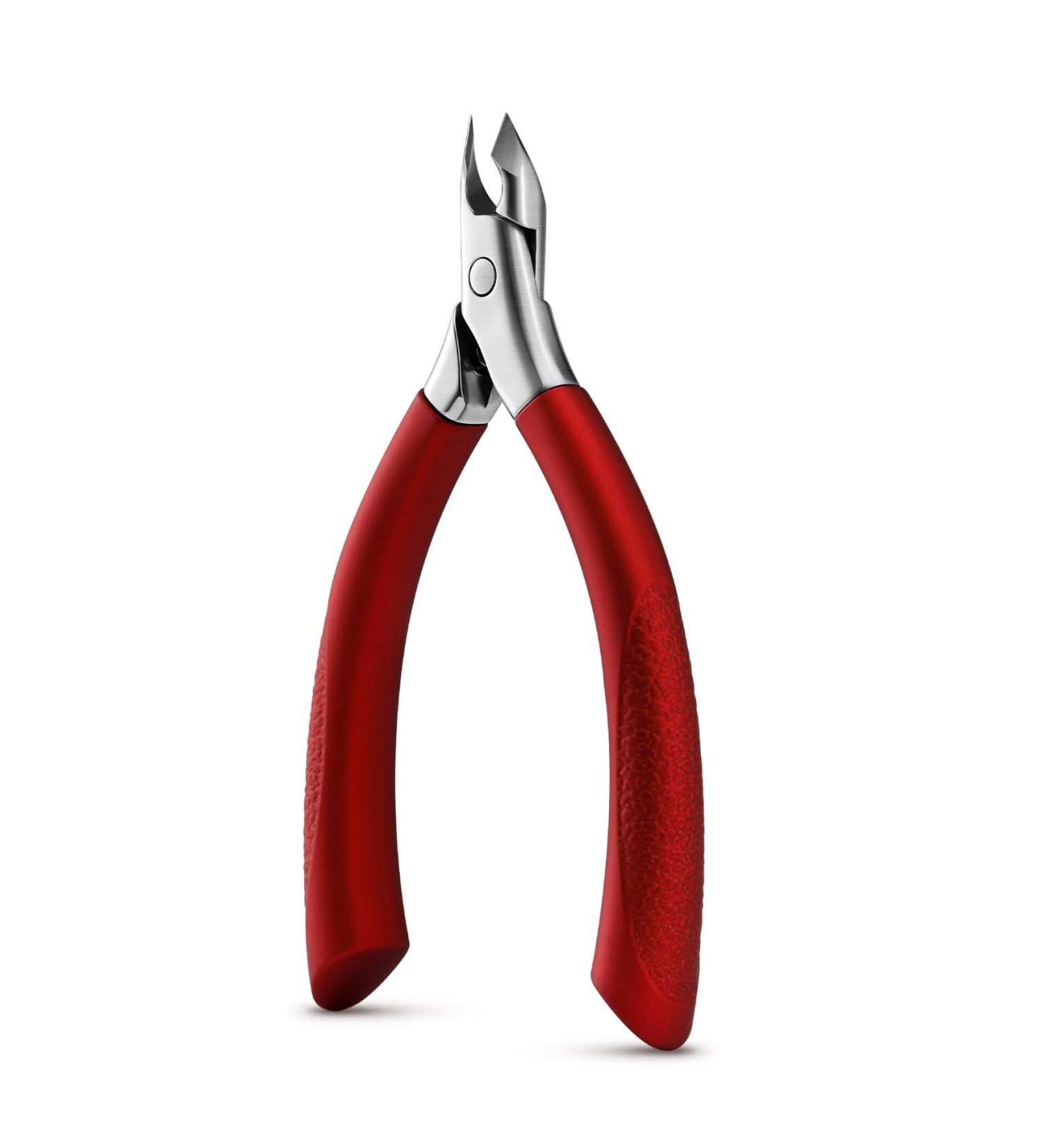 BEZOX Professional Cuticle Clipper - Half Jaw (5mm) Precision Cutters with Silicone Handle for Expert Manicures | Premium Red Nail Tool for Salon-Worthy Finish - Buy Online on GoSupps.com