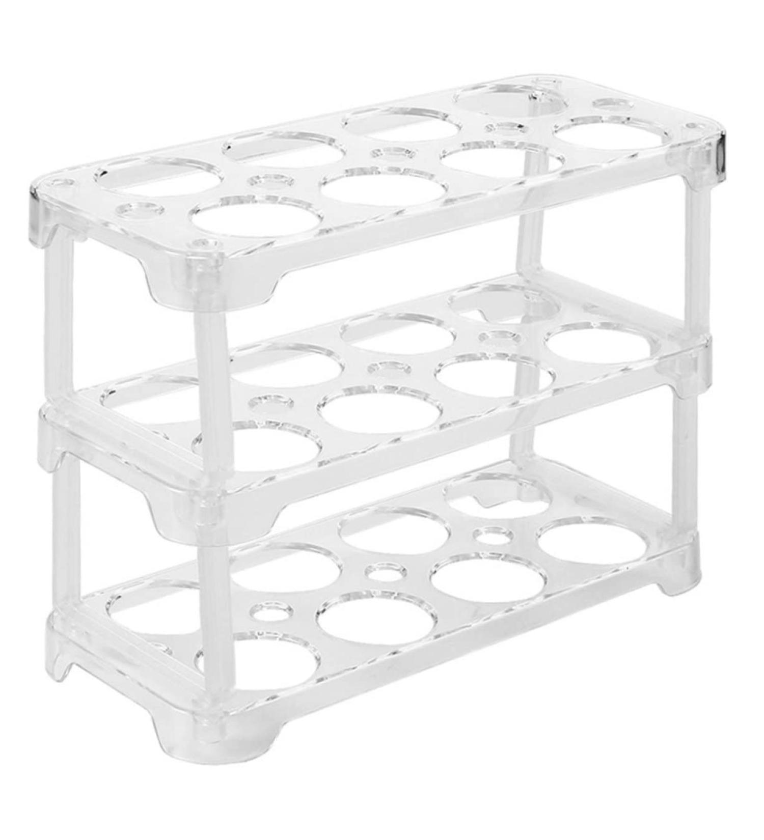 1pc Box Transparent Egg Lattice Eggs Stackable Egg Frame Egg Storage Holder Refrigerator re-usable - Buy Online on GoSupps.com
