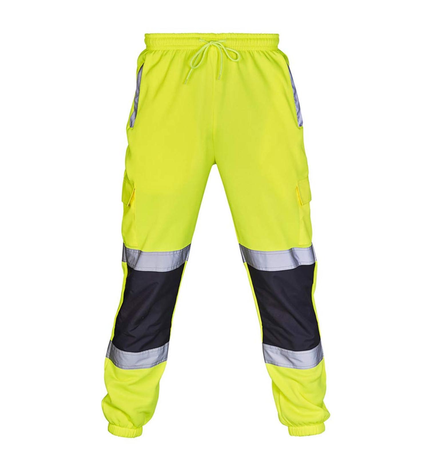 Ronony Men's Reflective Training Trousers | Lightweight Gym & Jogging Pants | Cargo Style Fitness & Leisure Wear in Green - Buy Online on GoSupps.com