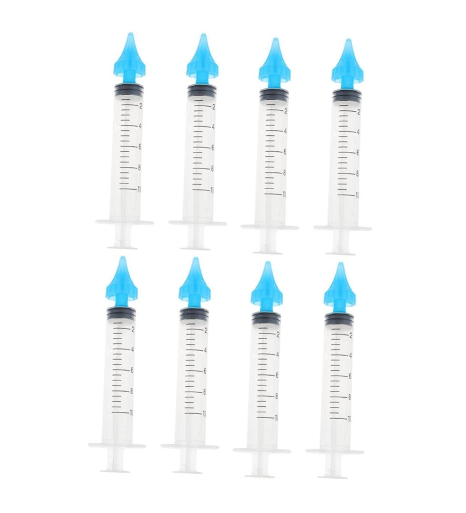 Ear Irrigation Syringe and Cleaner Set - 8 Pcs Ear Wax Removal Tools | Assorted Colors | Plastic Ear Cleaner Tips - Buy Online on GoSupps.com