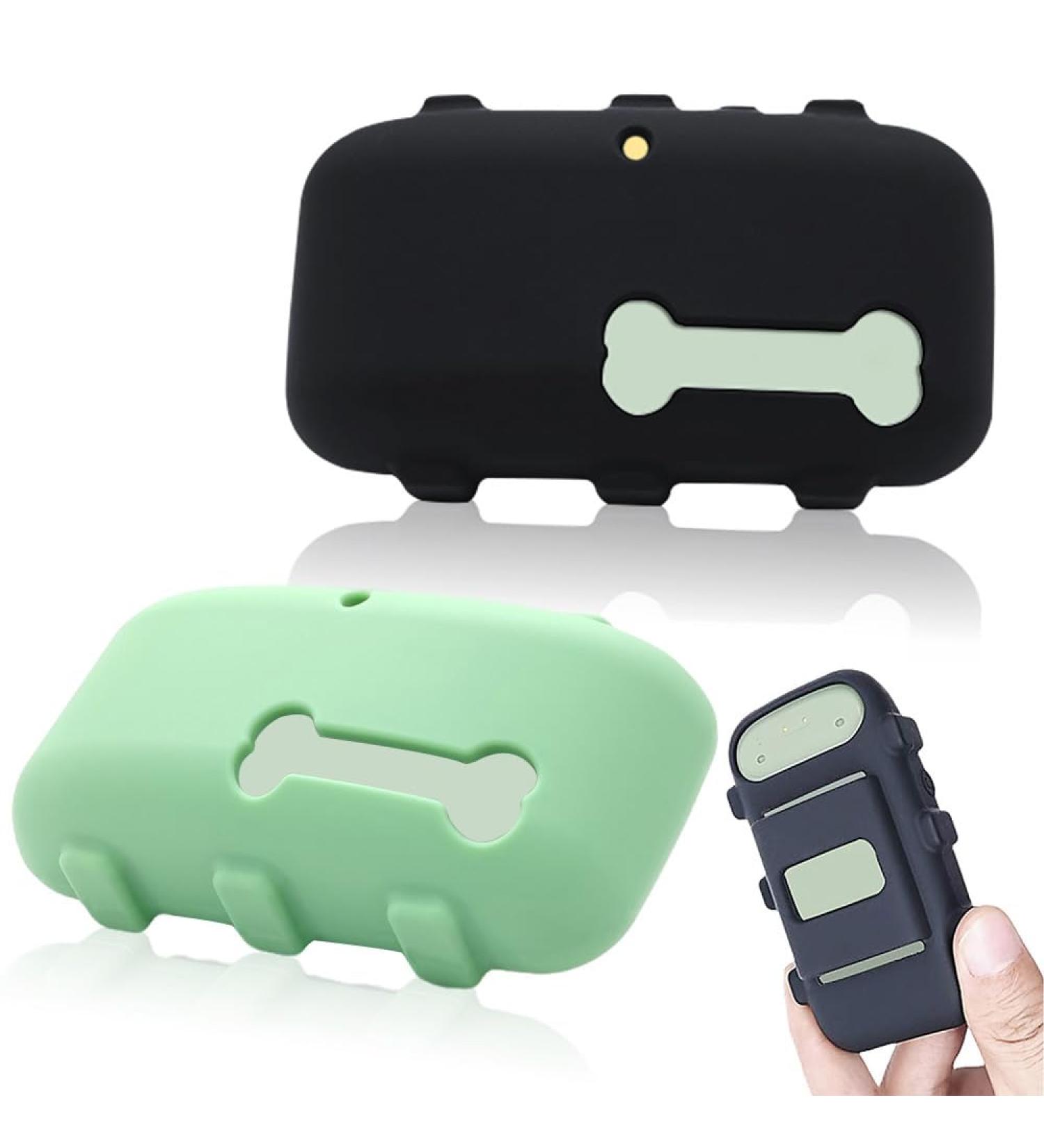 Counlisha Silicone Holder for Tractive XL GPS Tracker | Durable Scratch-Resistant Dog Collar Cover | 2-Pack in Black & Green - Buy Online on GoSupps.com