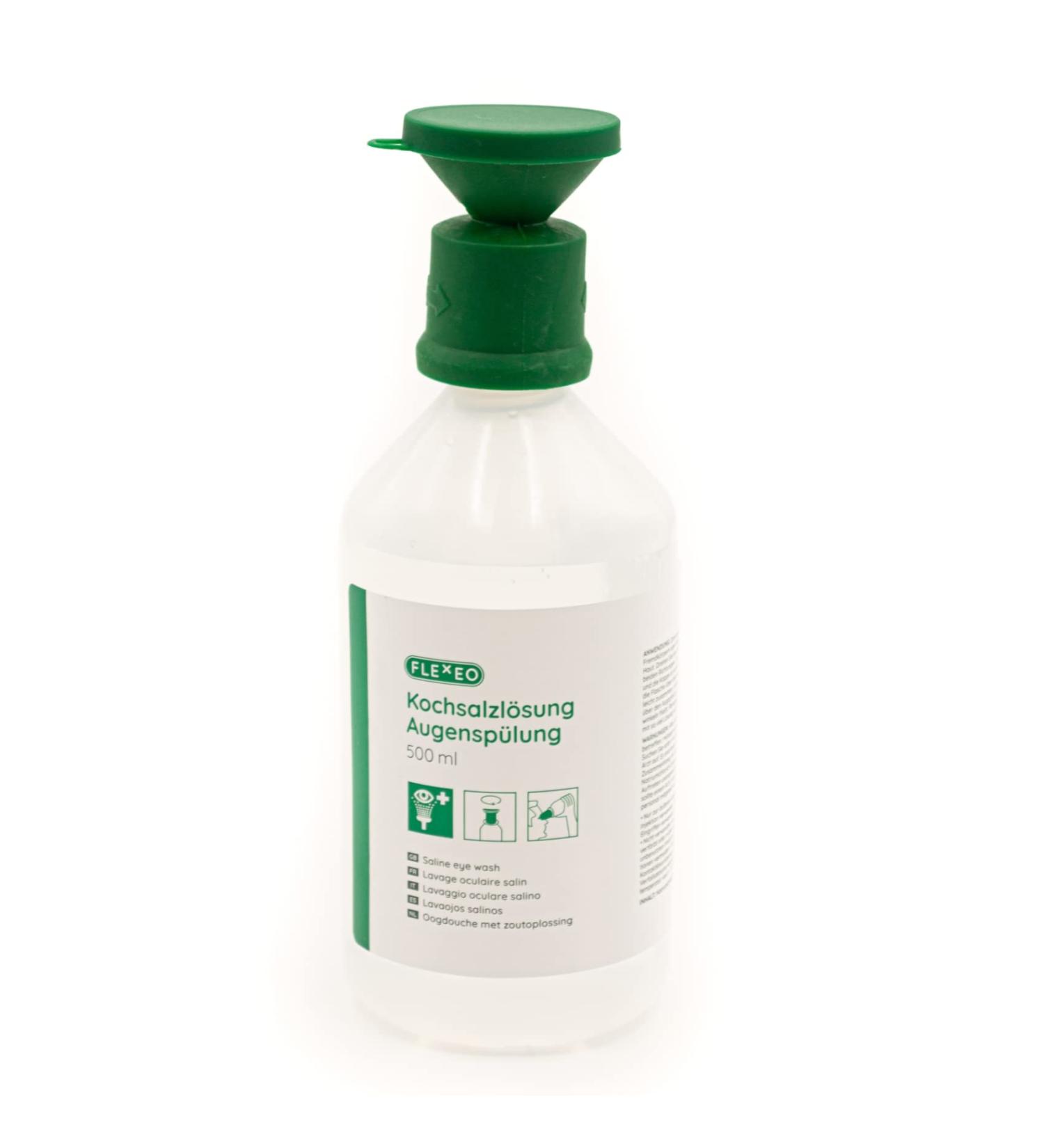 Buy 500ml Eye Rinsing NACL 0.9% Saline Solution - Sterile Eye Wash Bottle for Safe Eye Flushing - International Shipping Available - Buy Online on GoSupps.com