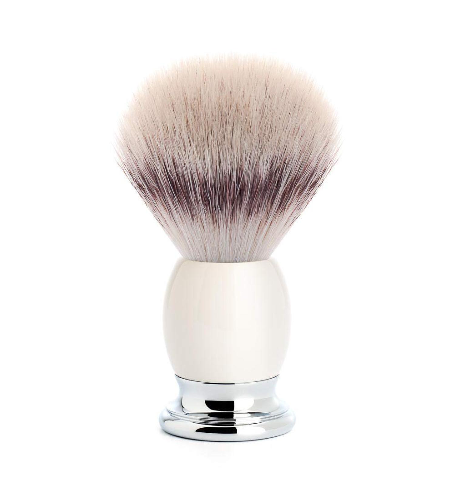 M HLE Shaving Brush - Sophist Series - Silvertip Fibre - Porcelain white