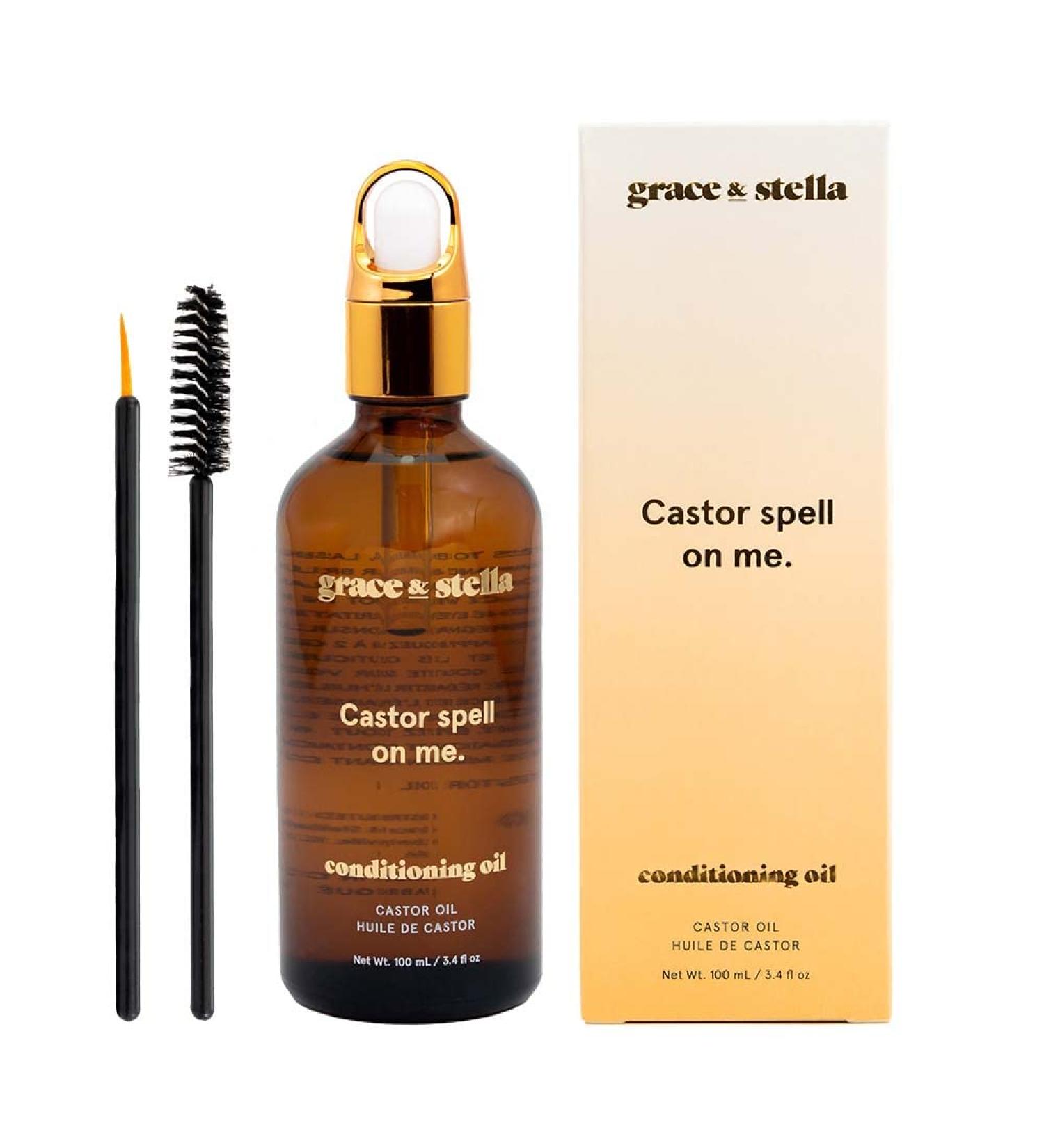 Organic Castor Oil for Hair Growth and Eyelashes (4oz) by Grace And Stella - Buy Online on GoSupps.com