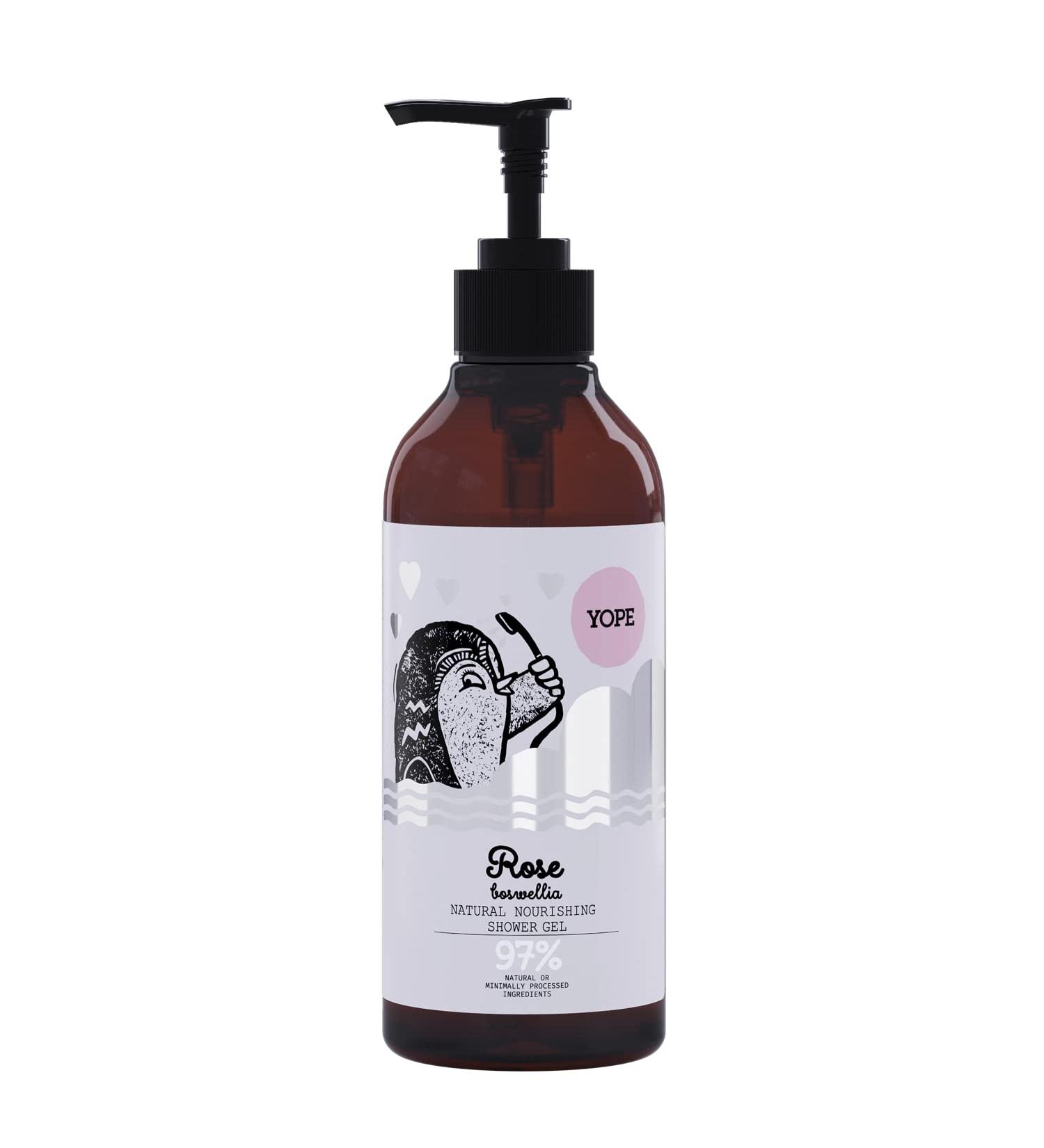 Yope Natural shower gel Rose & Boswellia 400ml - Buy Online on GoSupps.com