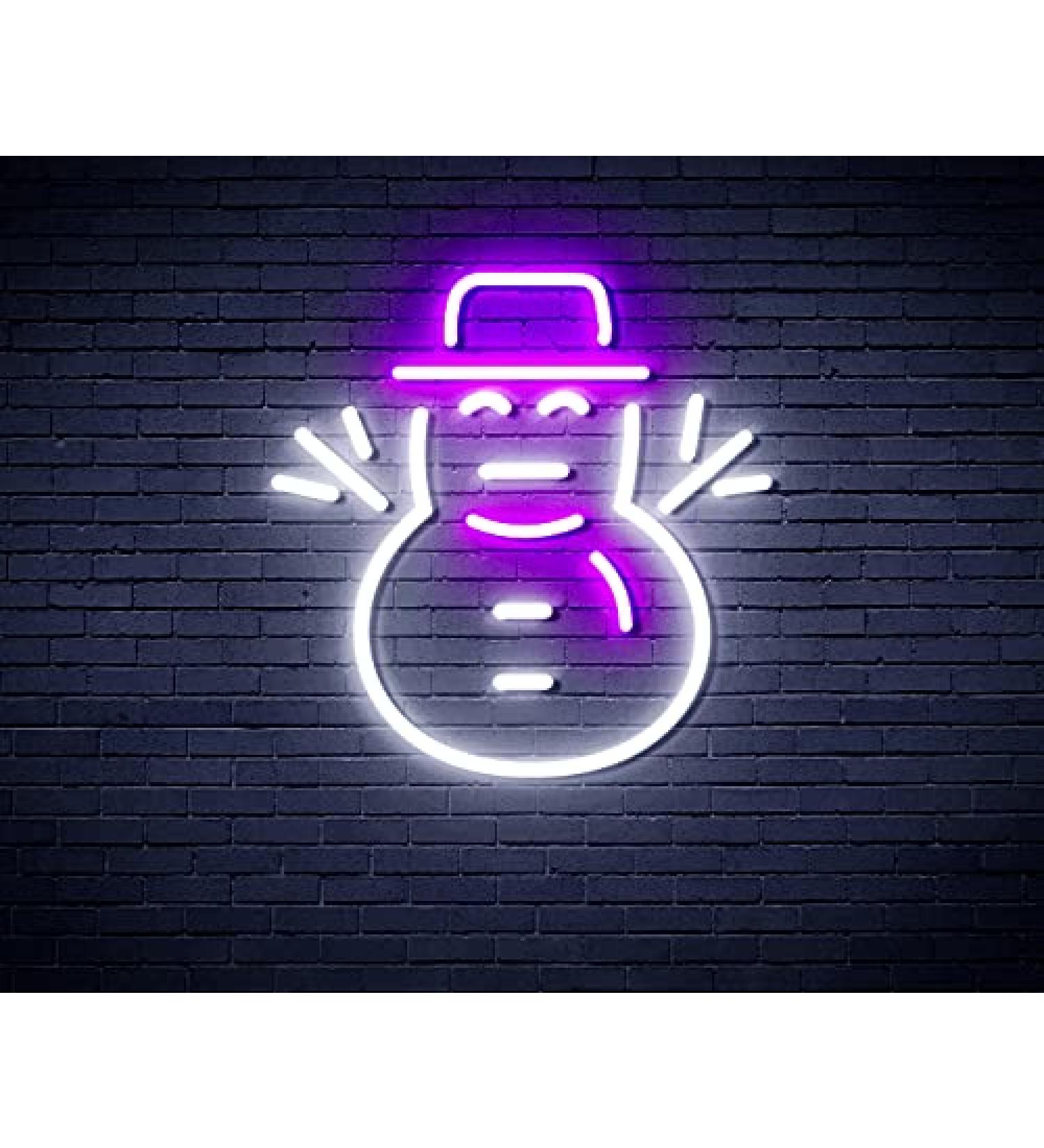 Buy Snowman Flex Silicone LED Neon Sign - White & Purple Dual Color | ST16S33-FNU0107-WP - Perfect for Decor & Gifts - International Shipping Available - Buy Online on GoSupps.com