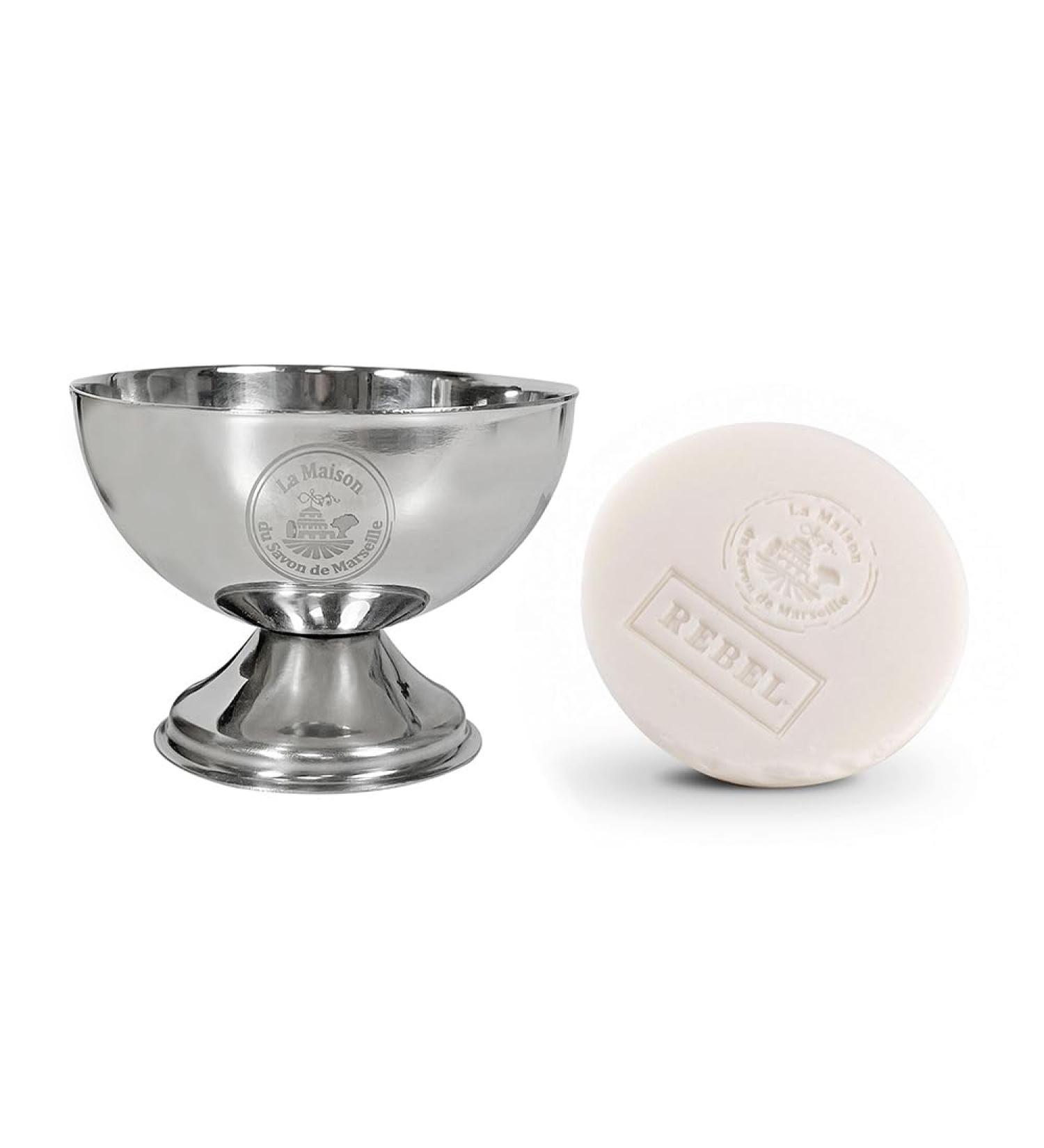 Buy French Shaving Soap Rebel Savon Barbe 125g with Shaving Bowl | Premium International Shipping - Buy Online on GoSupps.com