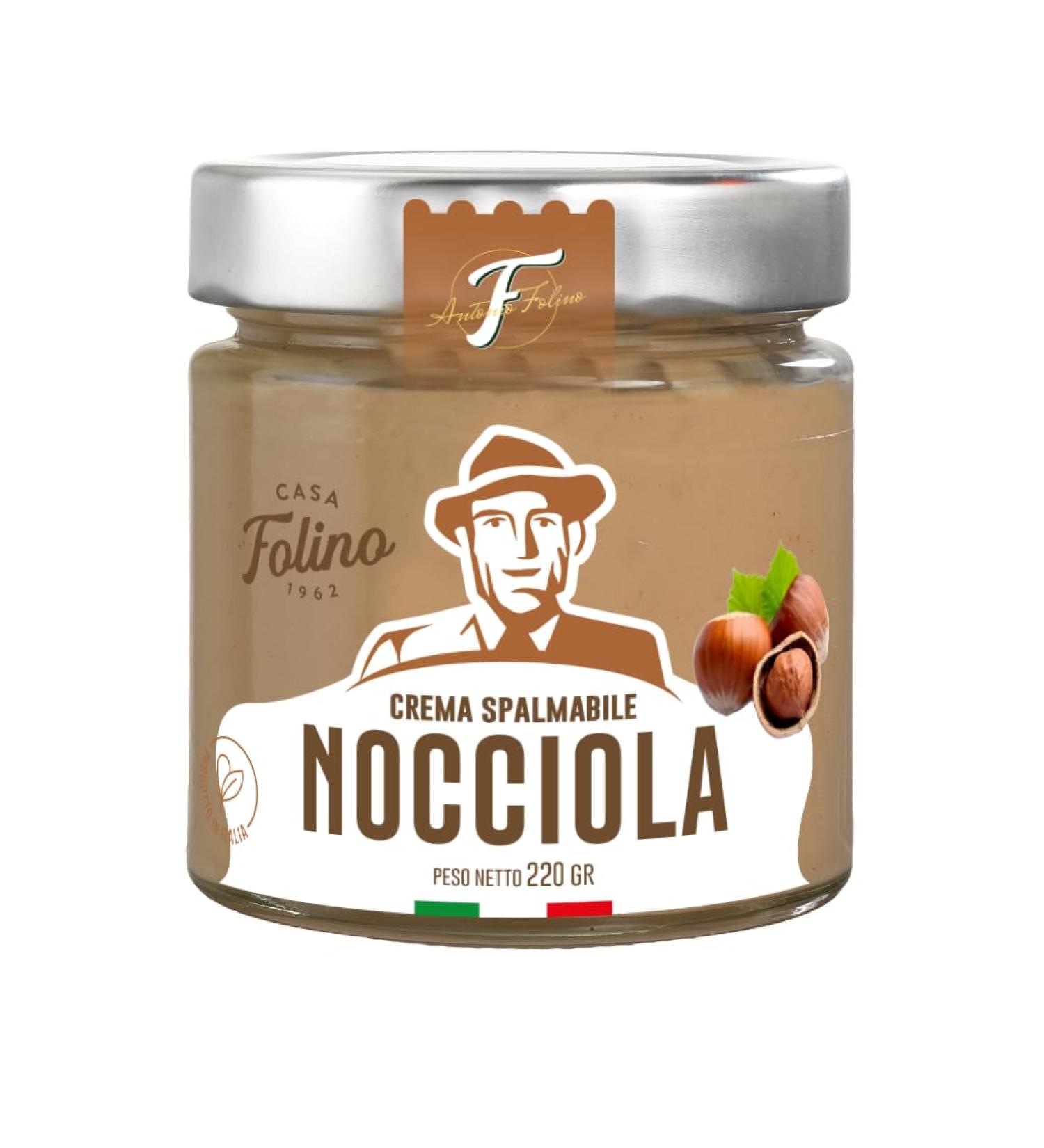 CasaFolino ChocoRotto Cream Steamable with a lid 250g jar Made in Italy. Ideal for breakfast and dessert.