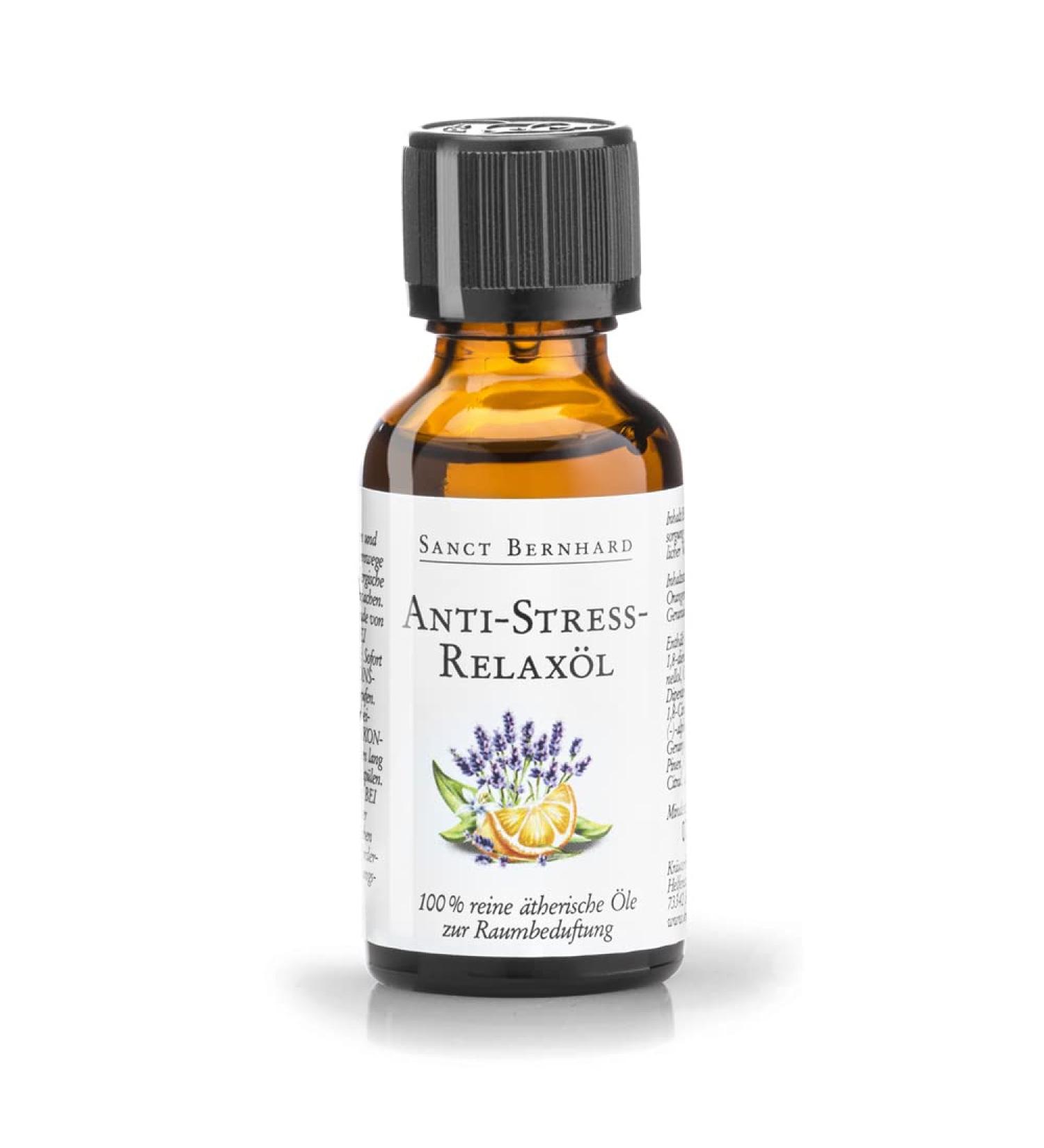 Sanct Bernhard anti-stress relaxation oil with lavender lemon balm orange geranium 30 ml
