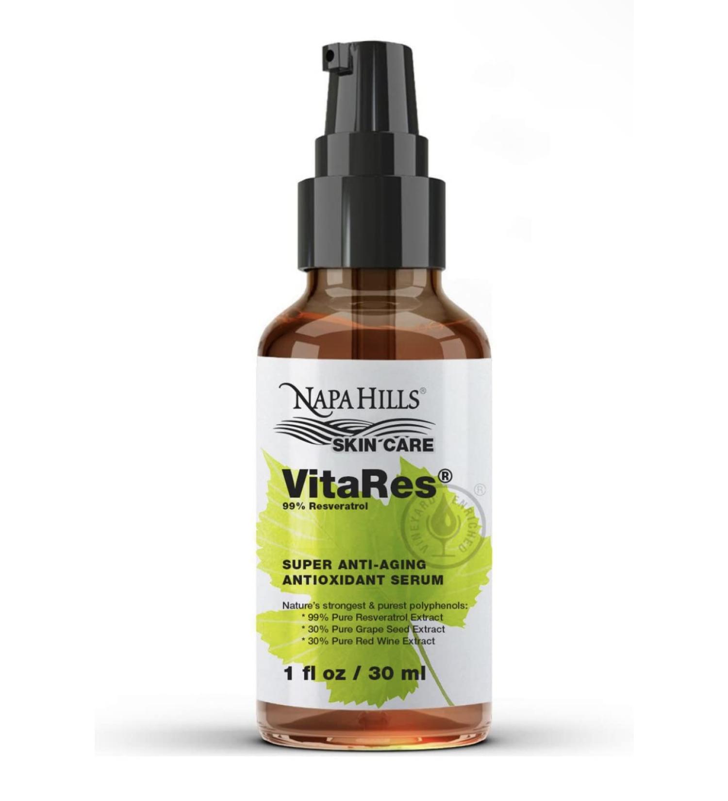 Liquid VitaRes Resveratrol Drops Skincare - Super Concentrated Natural Superior Bioavailability - Grape Skin Grape Seed Resveratrol (1 Fl Oz 99% Strength) 1 Fl Oz 99% Strength - Buy Online on GoSupps.com