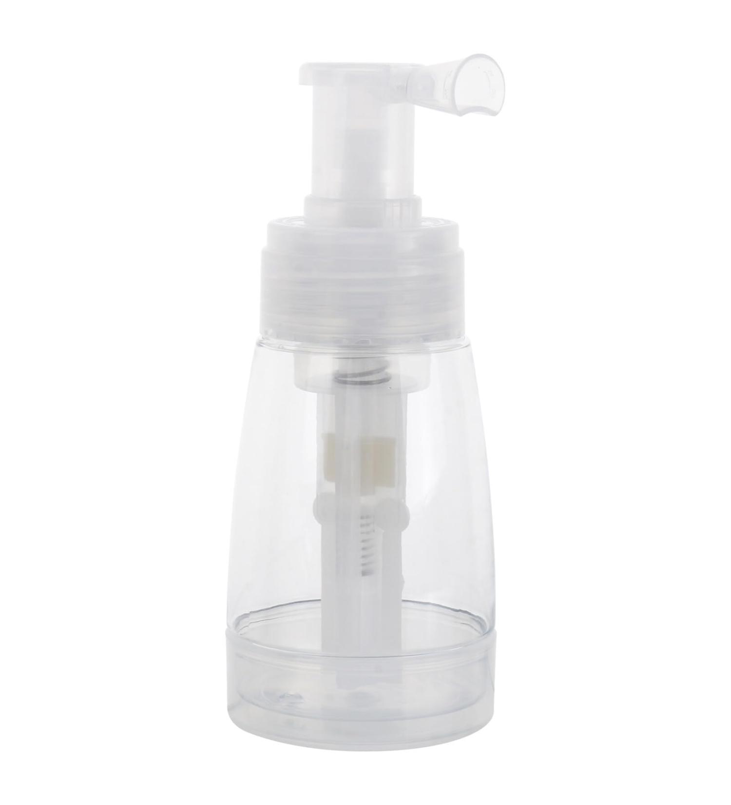 Mobestech Portable Powder Spray Bottle - Transparent PE Talcum Powder Bottle with Random Nozzle Color - Buy Online on GoSupps.com