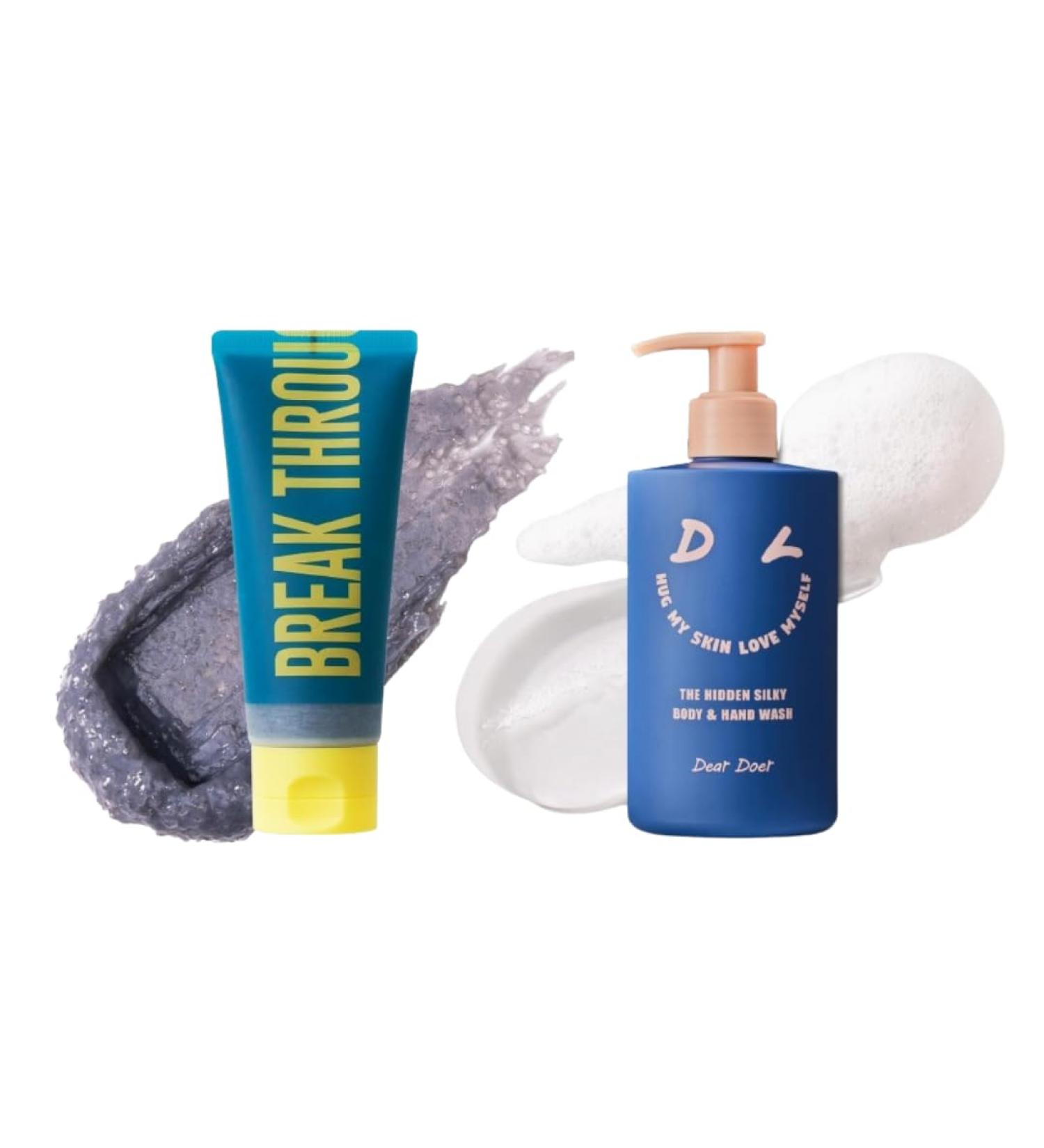  Dear Doer Break Body Scrub in Tube - Refreshingly Exfoliator for Clear Skin/The Hidden Silky Body & Hand Wash | Vegan | 10.14 fl.oz - pH-Balanced 100% Plant-Based Surfactants with Natural PHA LH - Buy Online on GoSupps.com