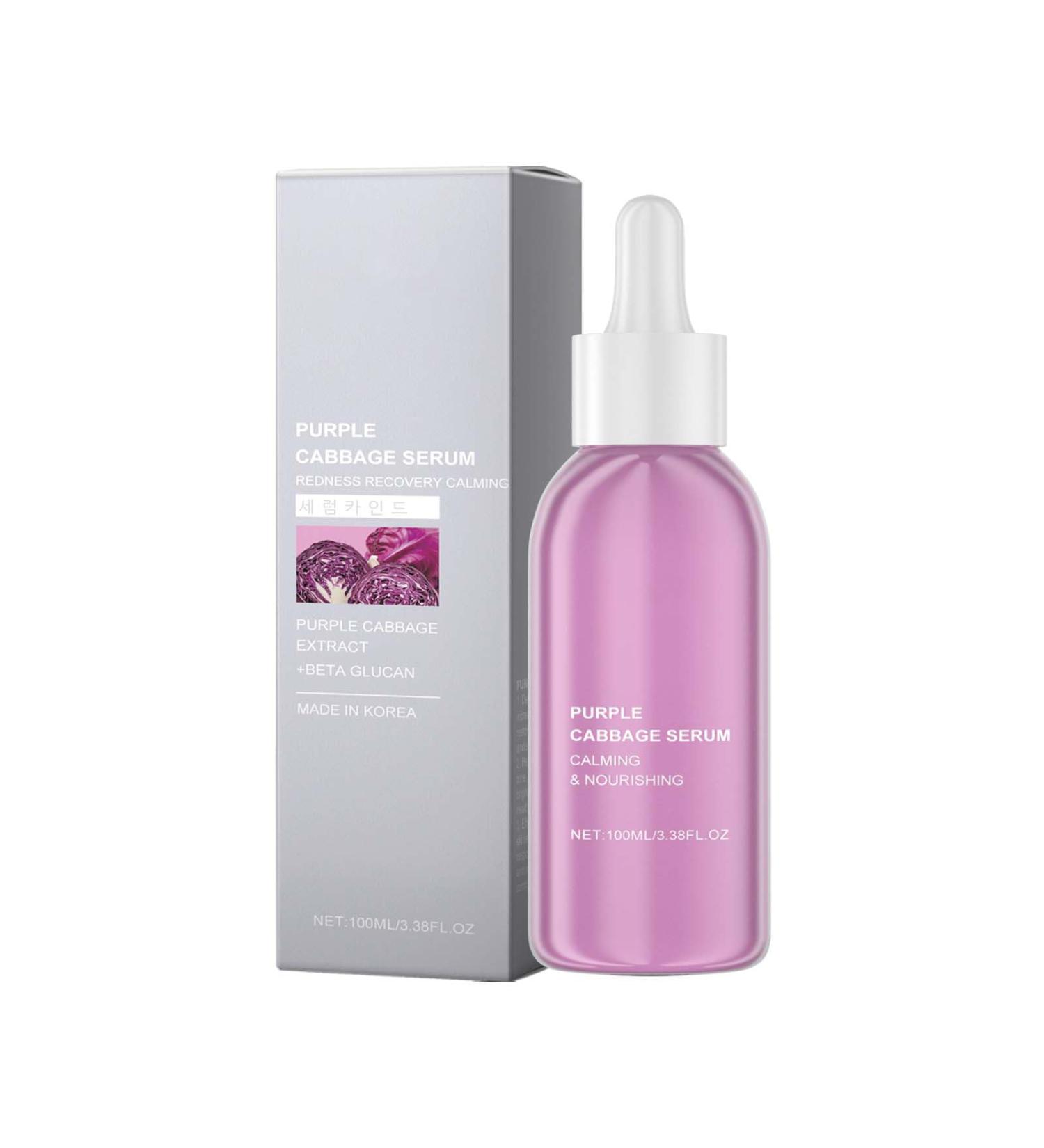 Purple Cabbage Hydrating Balance Serum With Beta-Glucan Korean Formula Lightweight Texture to Help Skin Appear Balanced with a Comfortable Glow 100ml / 3.38 fl oz - Buy Online on GoSupps.com