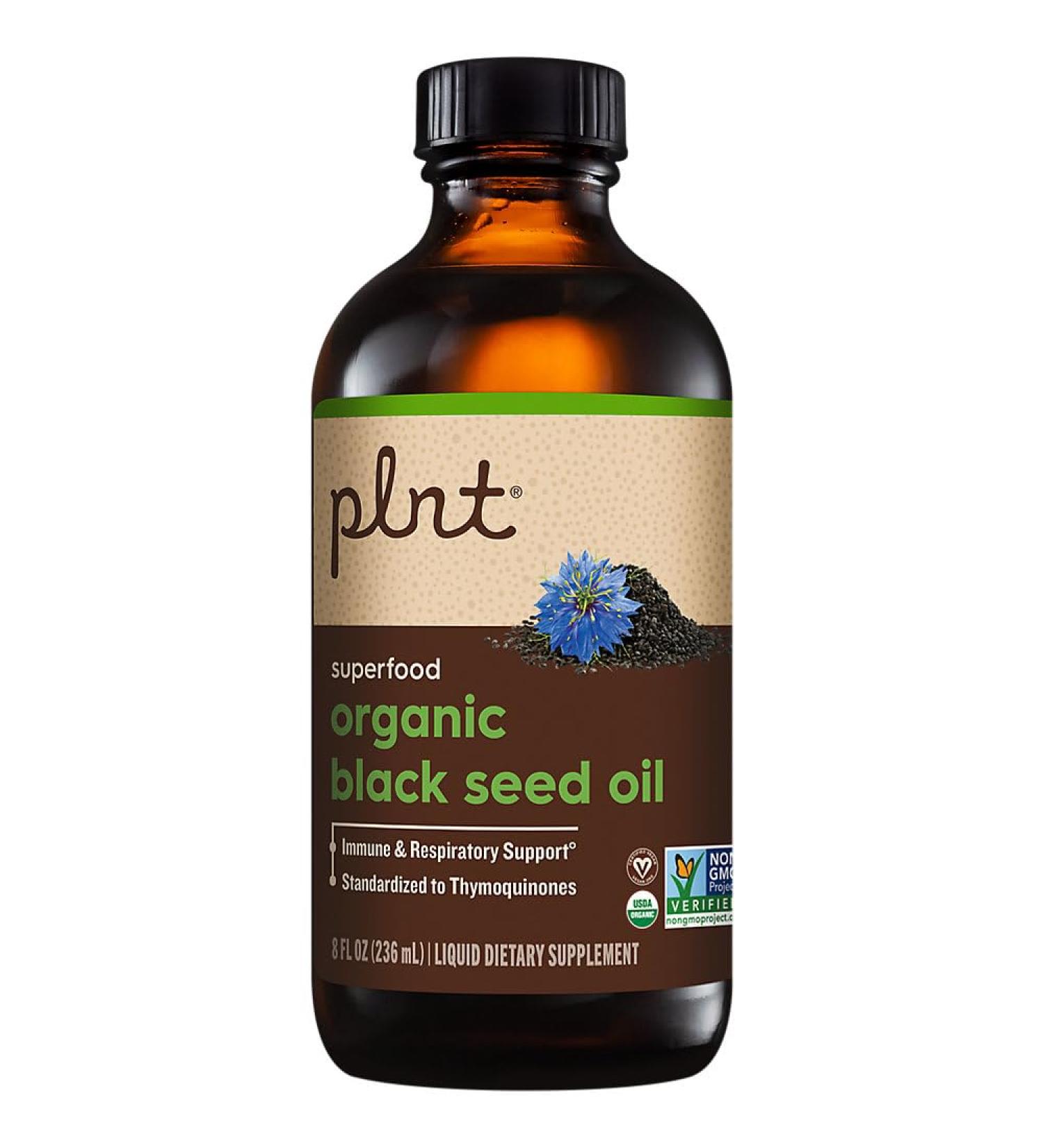 plnt Organic Black Seed Oil a Superfood for Immune & Respiratory Support a Cold-Pressed (8 fl. oz.) 8 Fl Oz (Pack of 1) - Buy Online on GoSupps.com