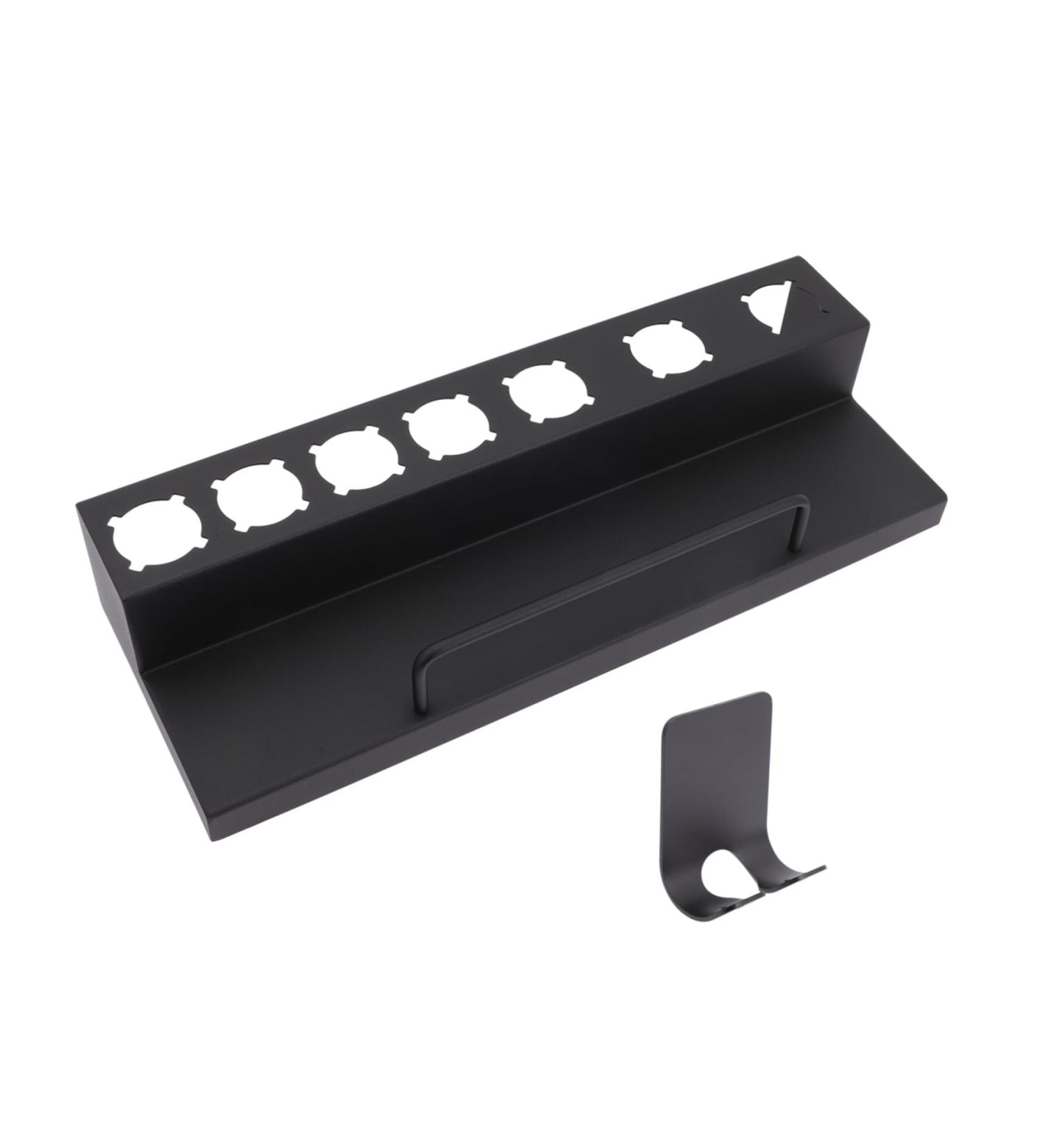 HAPINARY Curling Iron Rack Curler Wall Rack Salon Curlers Holder Blow Dryer Stand Stainless Steel Black - Buy Online on GoSupps.com