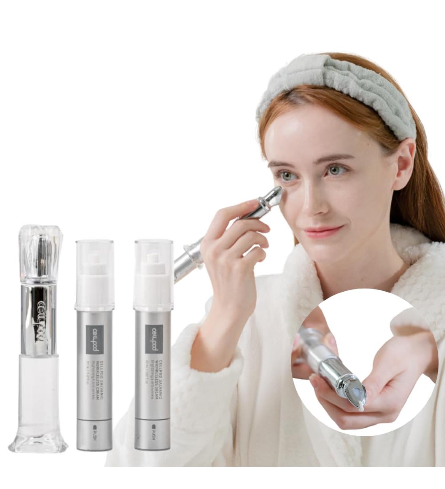 Wrinkleless Perfector & Galvanic Cream - Anti-Aging Facial Device & Eye Brightening Cream (2 x 0.68 oz) - International Shipping Available - Buy Online on GoSupps.com