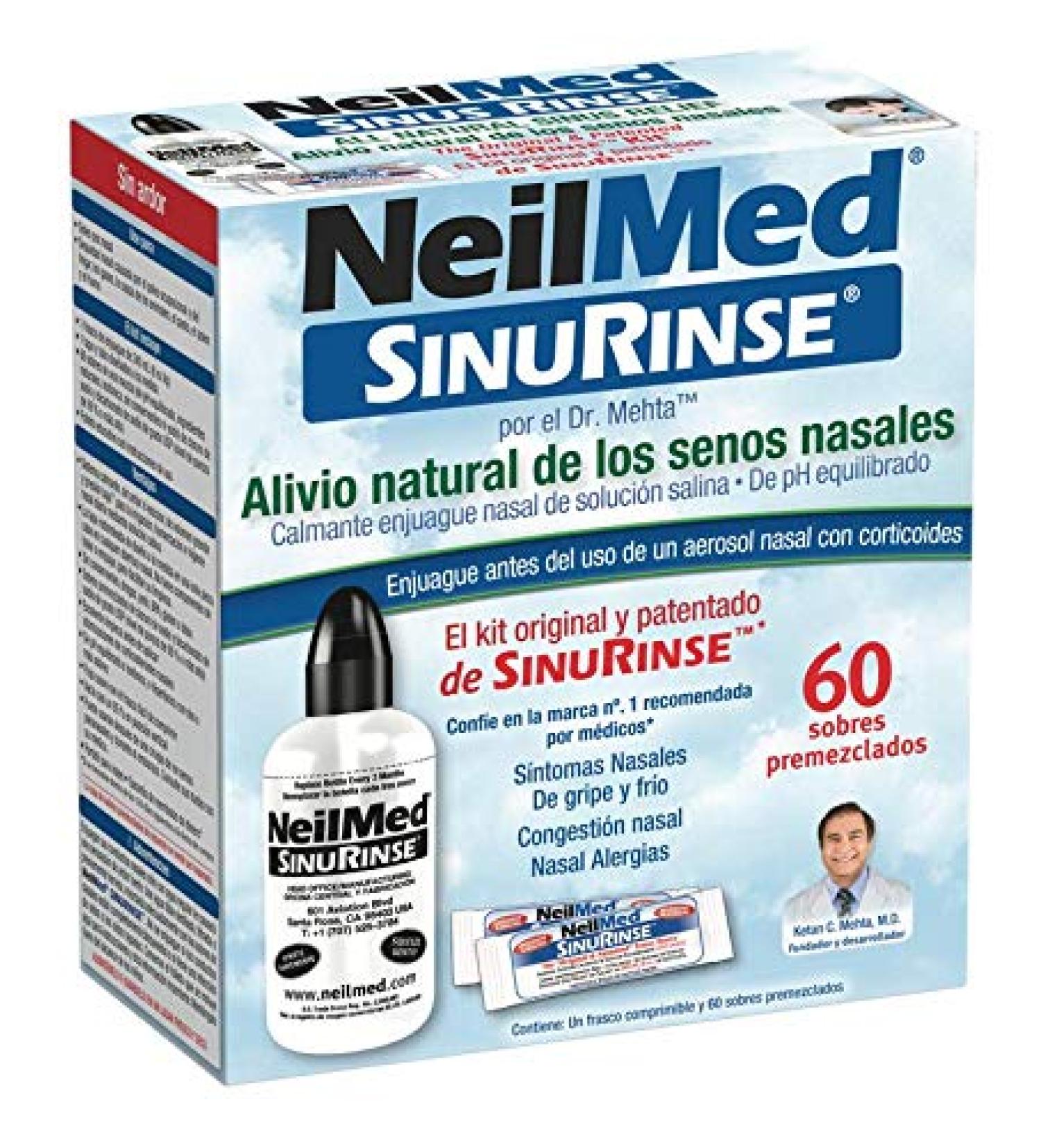Lavador Nasal Sinus Rinse Kit with 60 Pre-mixed Packets (240 mL) - Ultimate Sinus Relief - Buy Online on GoSupps.com