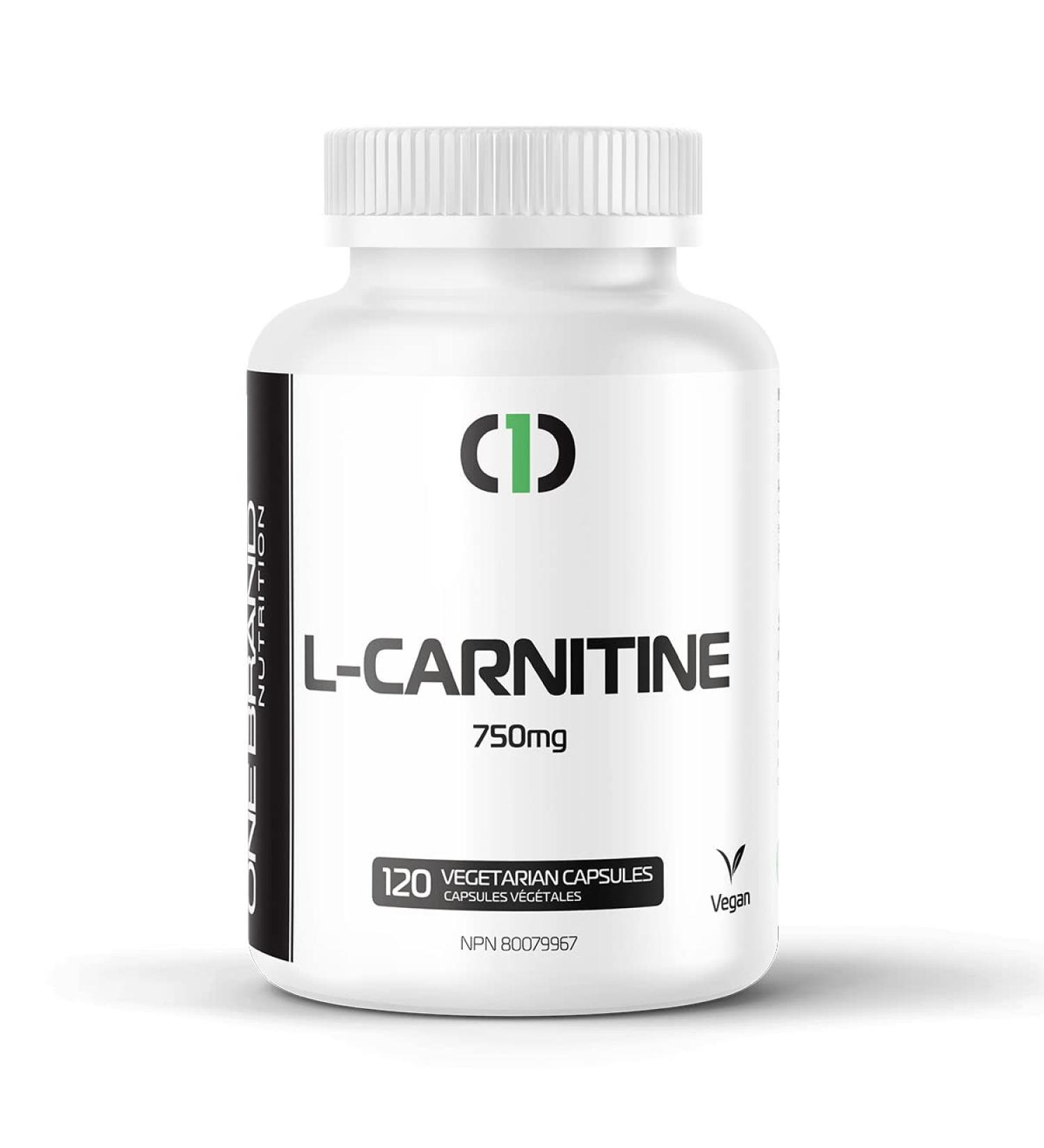 One Brand Nutrition L-Carnitine 750 mg (120 Caps) | Vegan - Buy Online on GoSupps.com