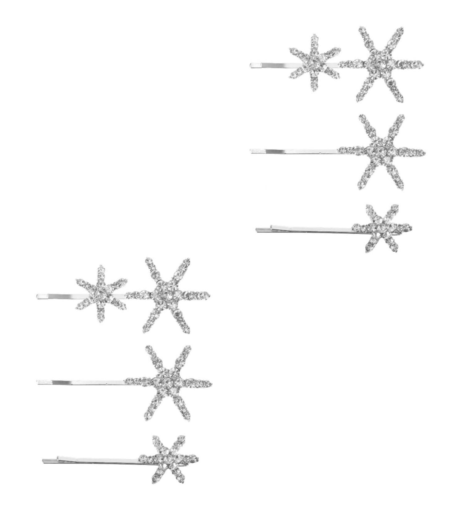 MAGICLULU 2 Sets Star Hairpin Barrettes Hair Clip for Wedding Rhinestone Star Bobby Clips Pearl Hair Bride Rhinestones Barrette Women's Female Star Alloy European Style - Buy Online on GoSupps.com