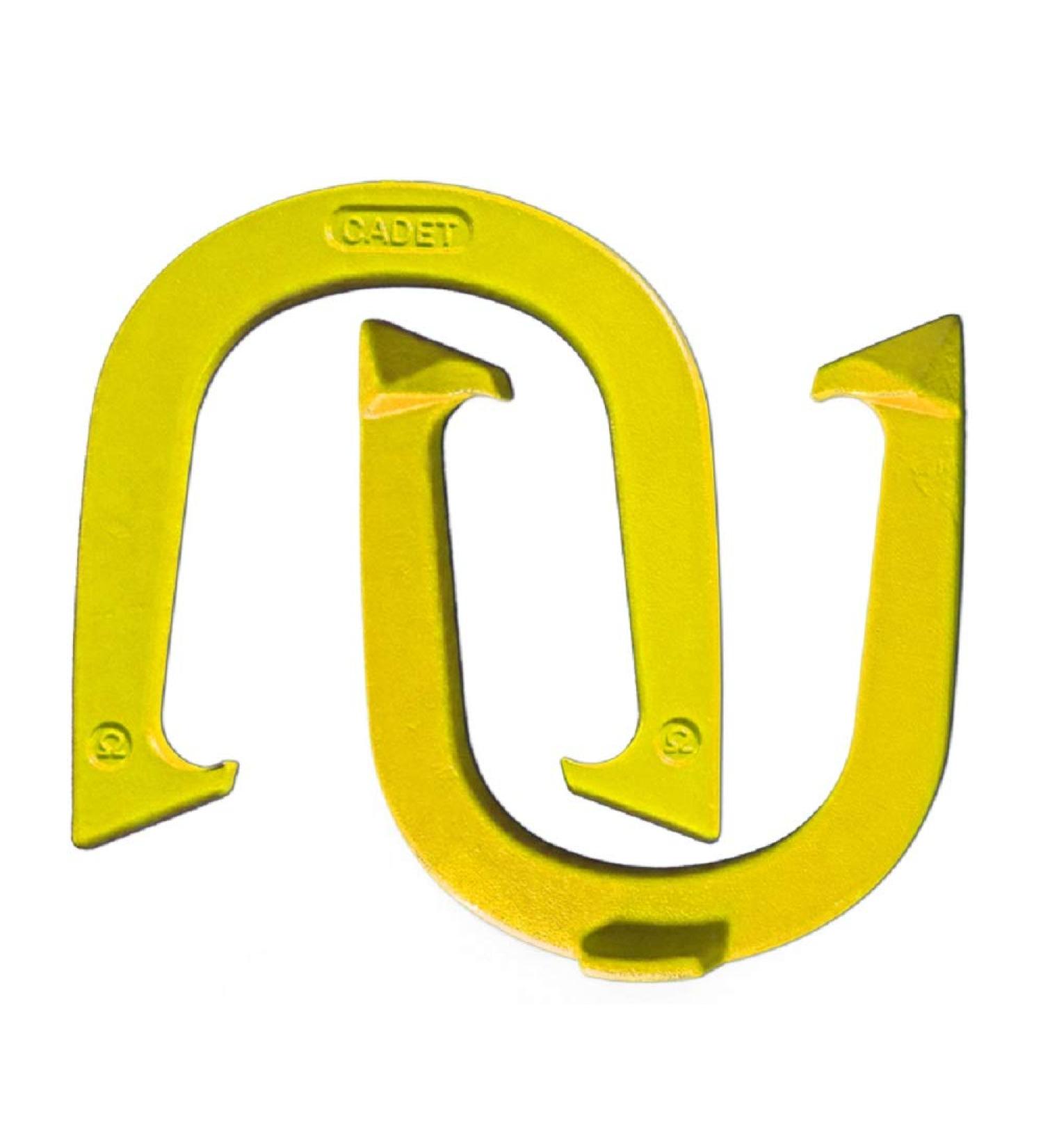 Yellow Finish Cadet Pitching Horseshoes - NHPA Sanctioned for Tournament Play - Drop Forged Steel - Lightweight - 2 Shoes - Buy Online on GoSupps.com