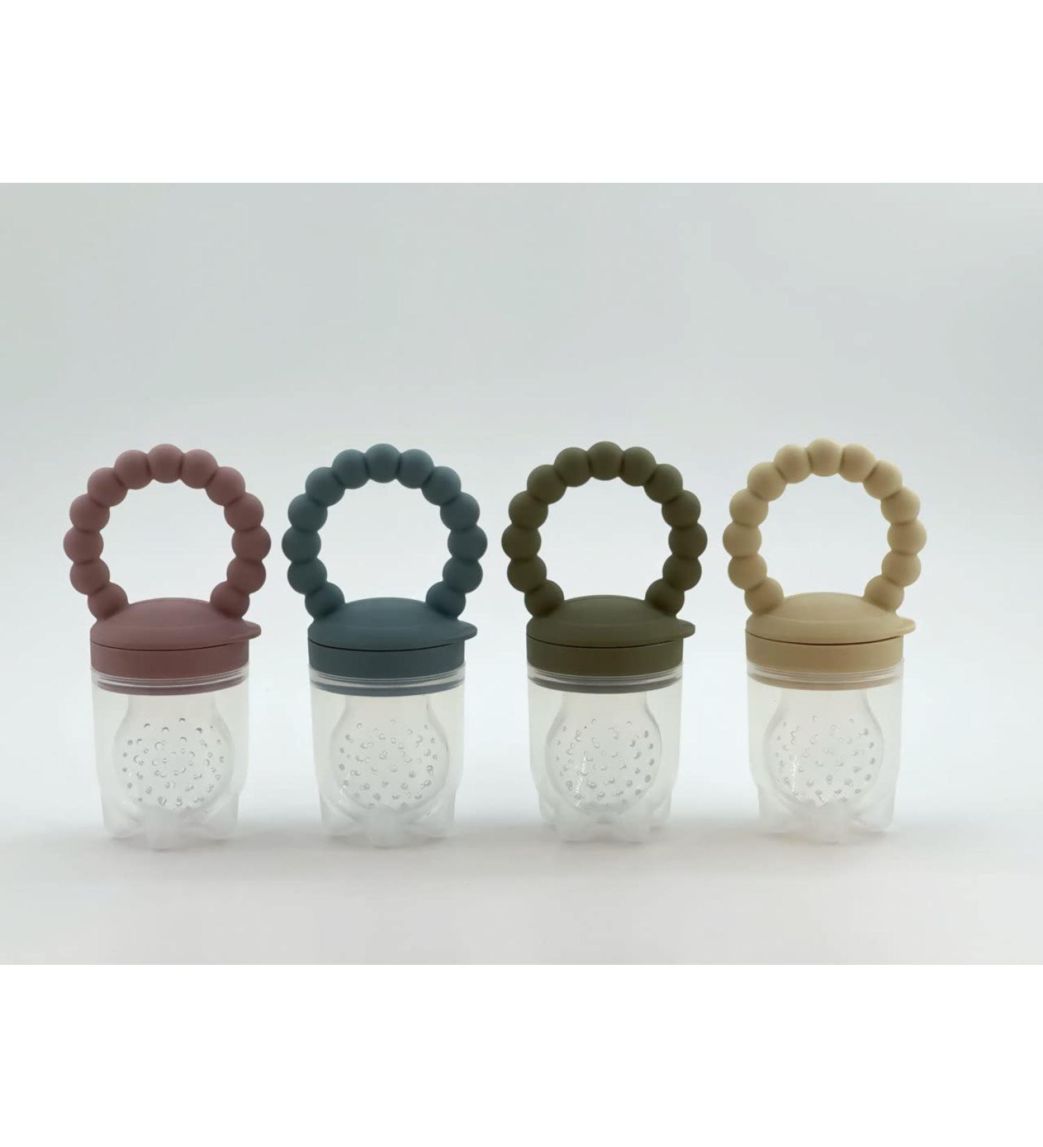 Baby Fresh Fruit Feeder Pacifier | Silicone Teether | 3 Pouches | Blue - Buy Online on GoSupps.com