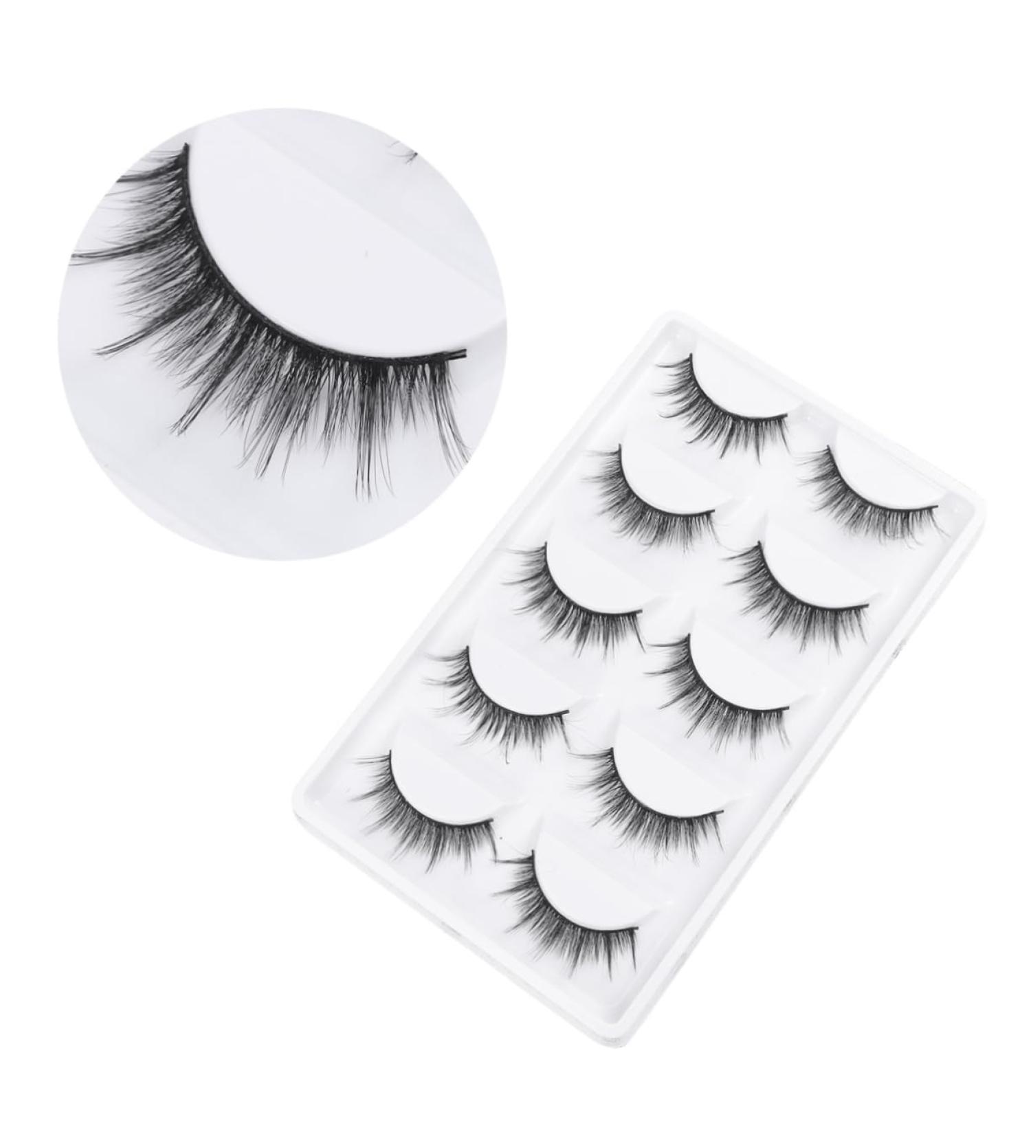 FRCOLOR Cross Eyelashes 80 Pairs Natural False Eyelashes Lashes Natural False Lashes Natural Eyelashes Eyelashes Dense Eyelash 3d Cross Fake Eyelash - Buy Online on GoSupps.com