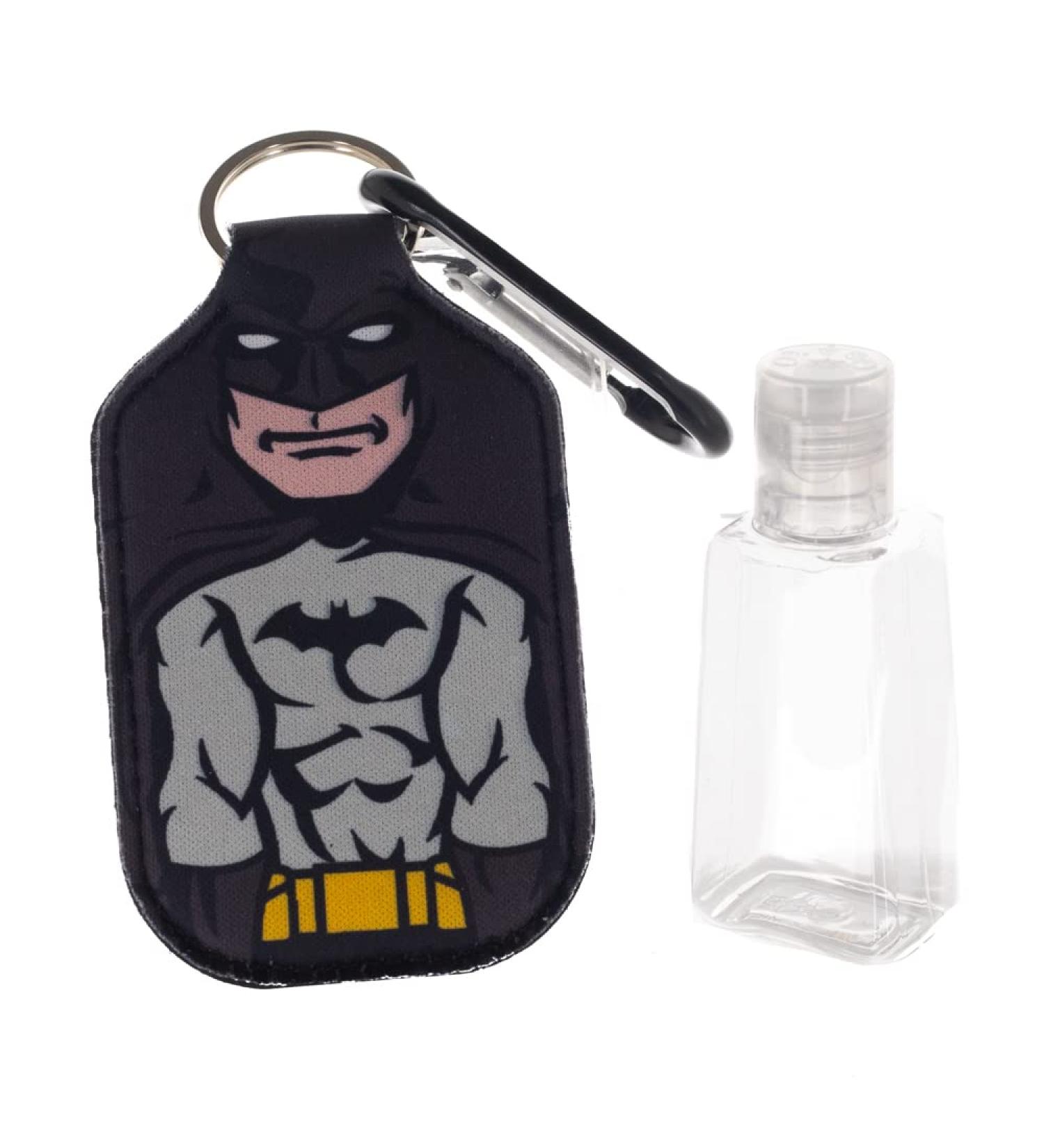 Buy Batman Keychain with Hand Sanitizer Bottle Holder - Perfect for On-the-Go Protection | Shop Internationally - Buy Online on GoSupps.com