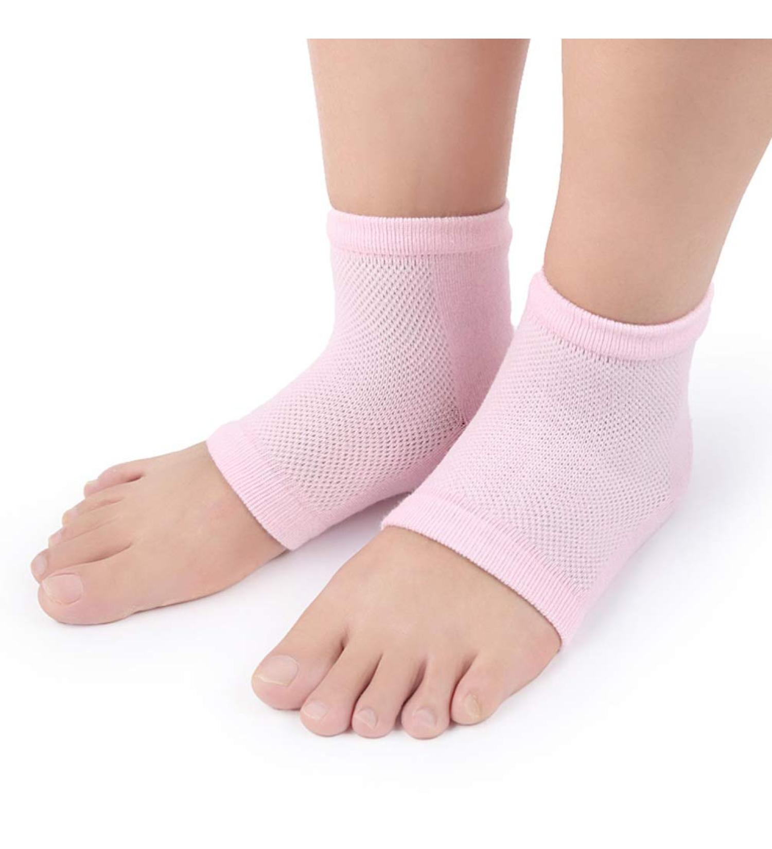  Gel Heel Socks with Essential Oils - Moisturizing Cushion for Men & Women - 3ST Heel Support & Cracked Heel Relief  - Buy Online on GoSupps.com