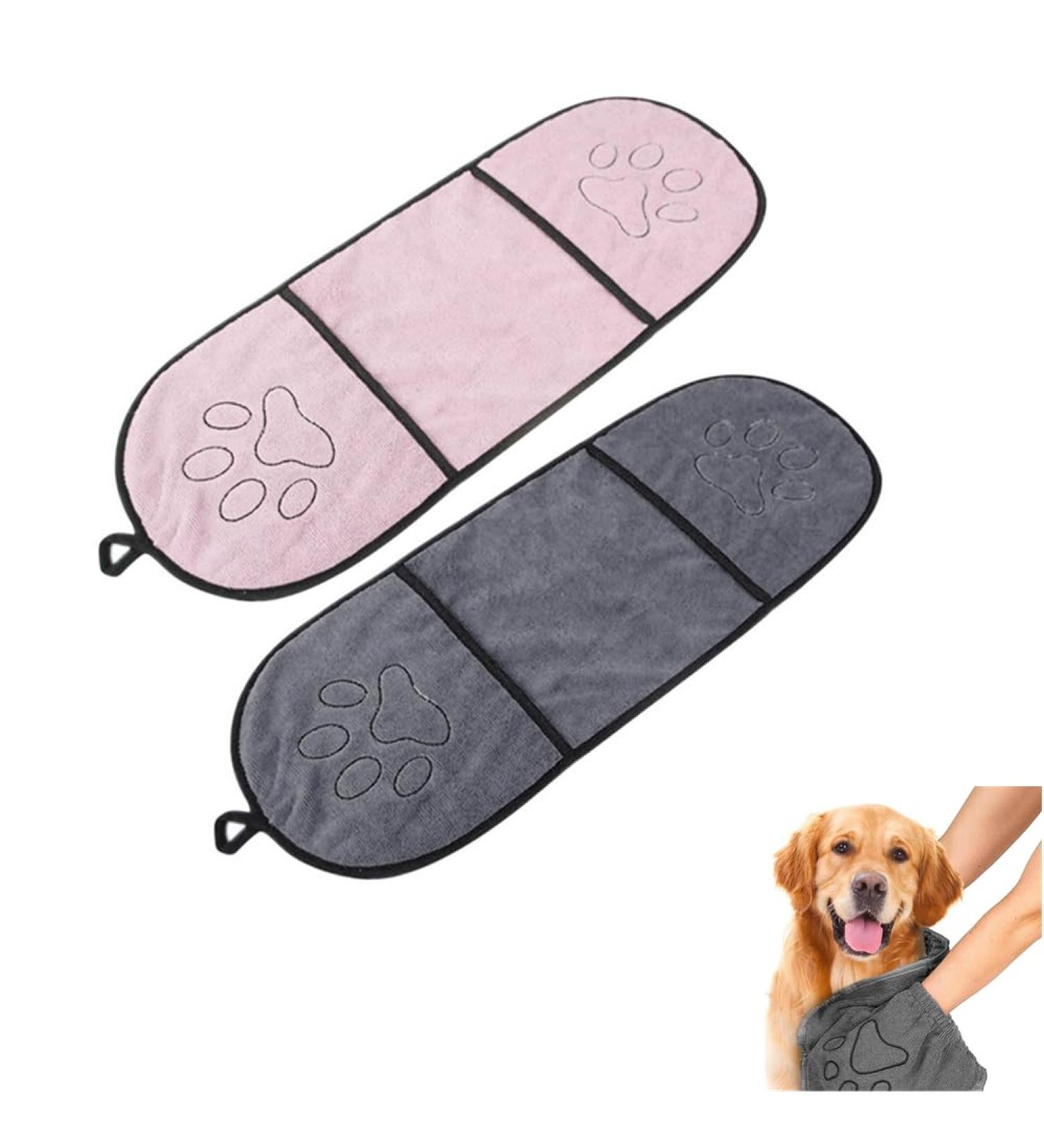 Nicoone Ultra-Absorbent Pet Towels - 2 Pack Microfiber Dog Bathing Towels for Cats & Small Animals - Buy Online on GoSupps.com