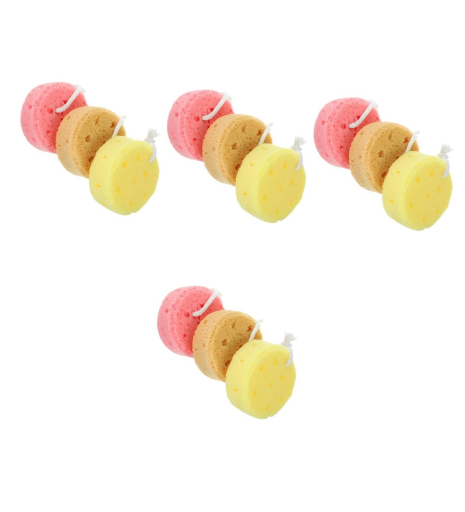 FOMIYES 12 Pcs Bath Sponge Set - Exfoliating Shower Sponges for Women & Kids | Soft Body Scrubber & Bath Ball Perfect Shower Supplies - Buy Online on GoSupps.com