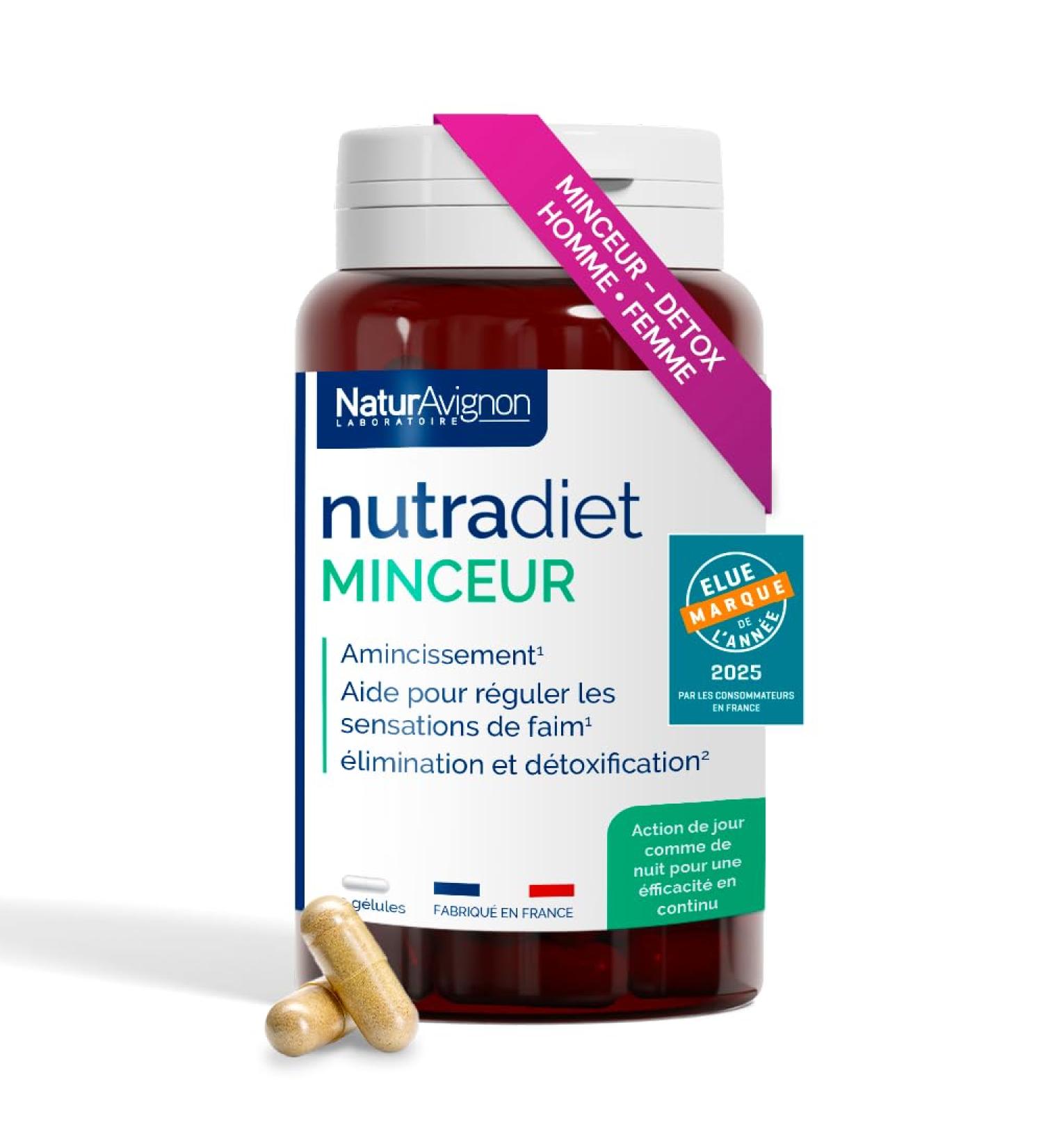 NaturAvignon Nutradiet Slimming Laboratory | Powerful and Effective Carob Slimming | Silhouette Elimination Detox Natural Hunger Cutting | Supports Weight Loss Projects | 90 Capsules - Buy Online on GoSupps.com