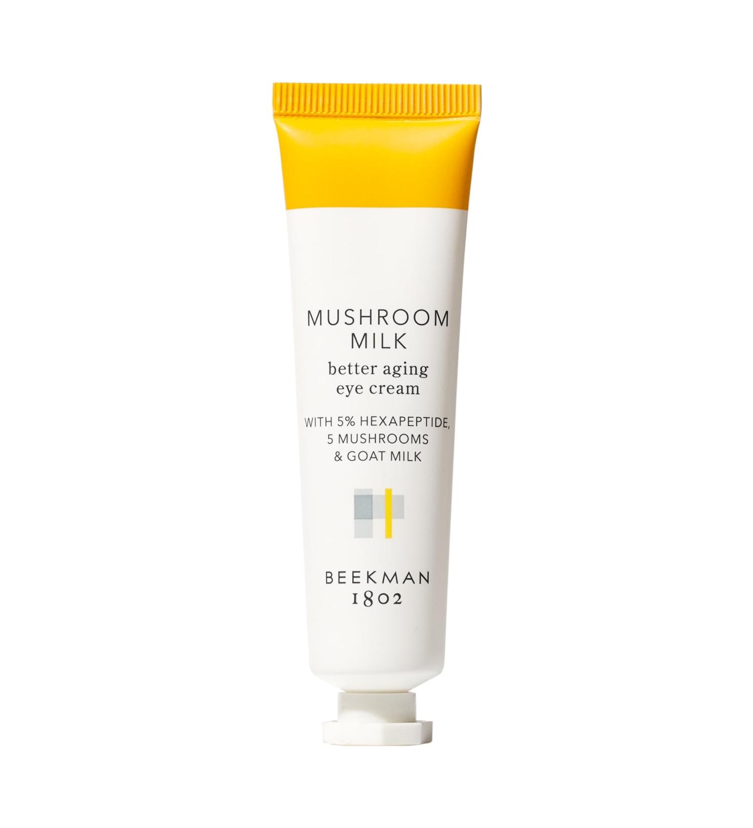 Beekman 1802 Mushroom Milk Eye Cream - Anti-Aging Fragrance-Free Reduces Fine Lines & Dark Circles - Goat Milk Hexapeptide & Mushroom Formula - Sensitive Skin Cruelty-Free - 0.5 fl oz - Buy Online on GoSupps.com
