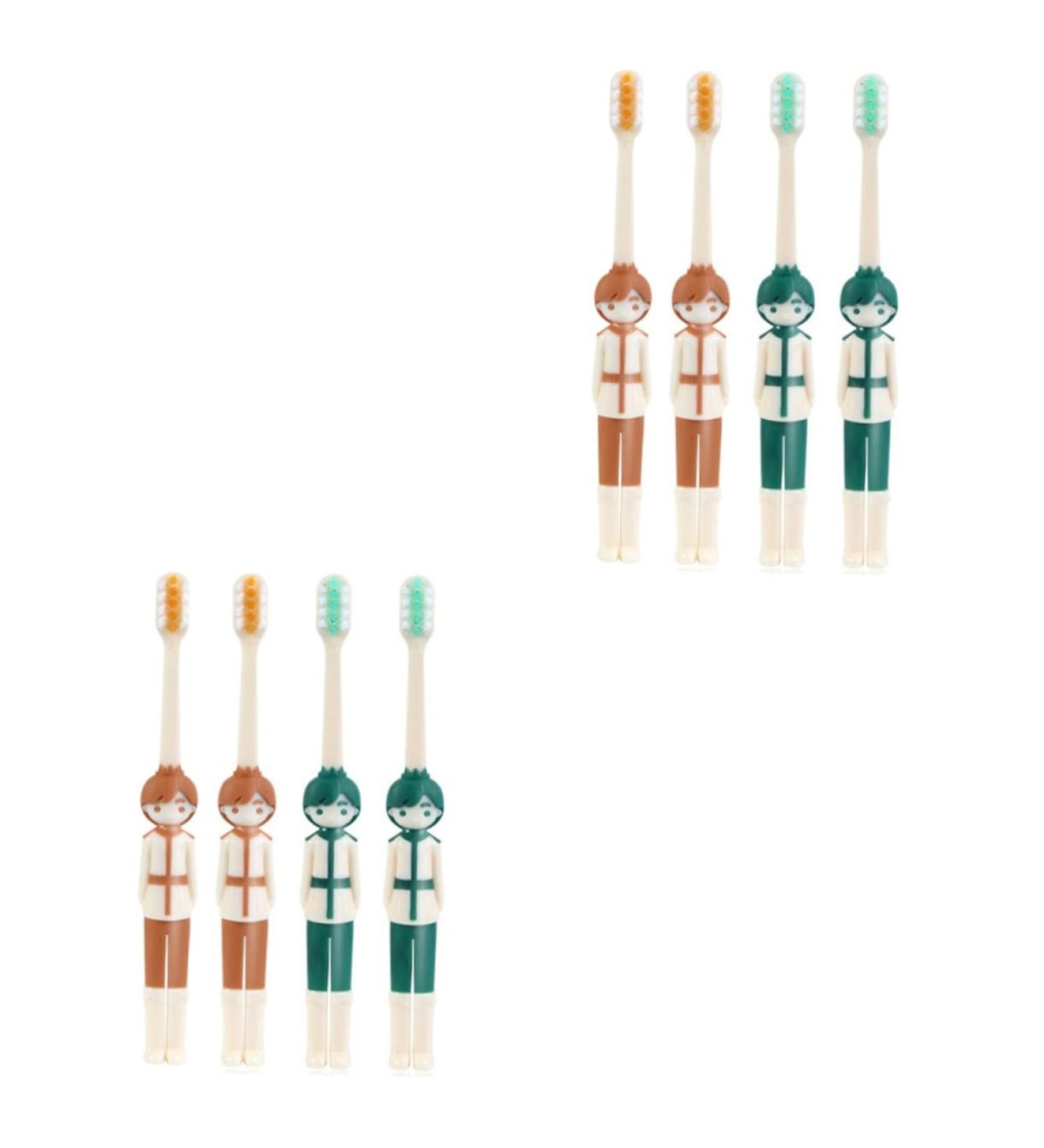 Angoily 8 STK Children's Travel Toothbrush Set with Case - Disposable & Durable PP Rubber Protection for Kids - Buy Online on GoSupps.com