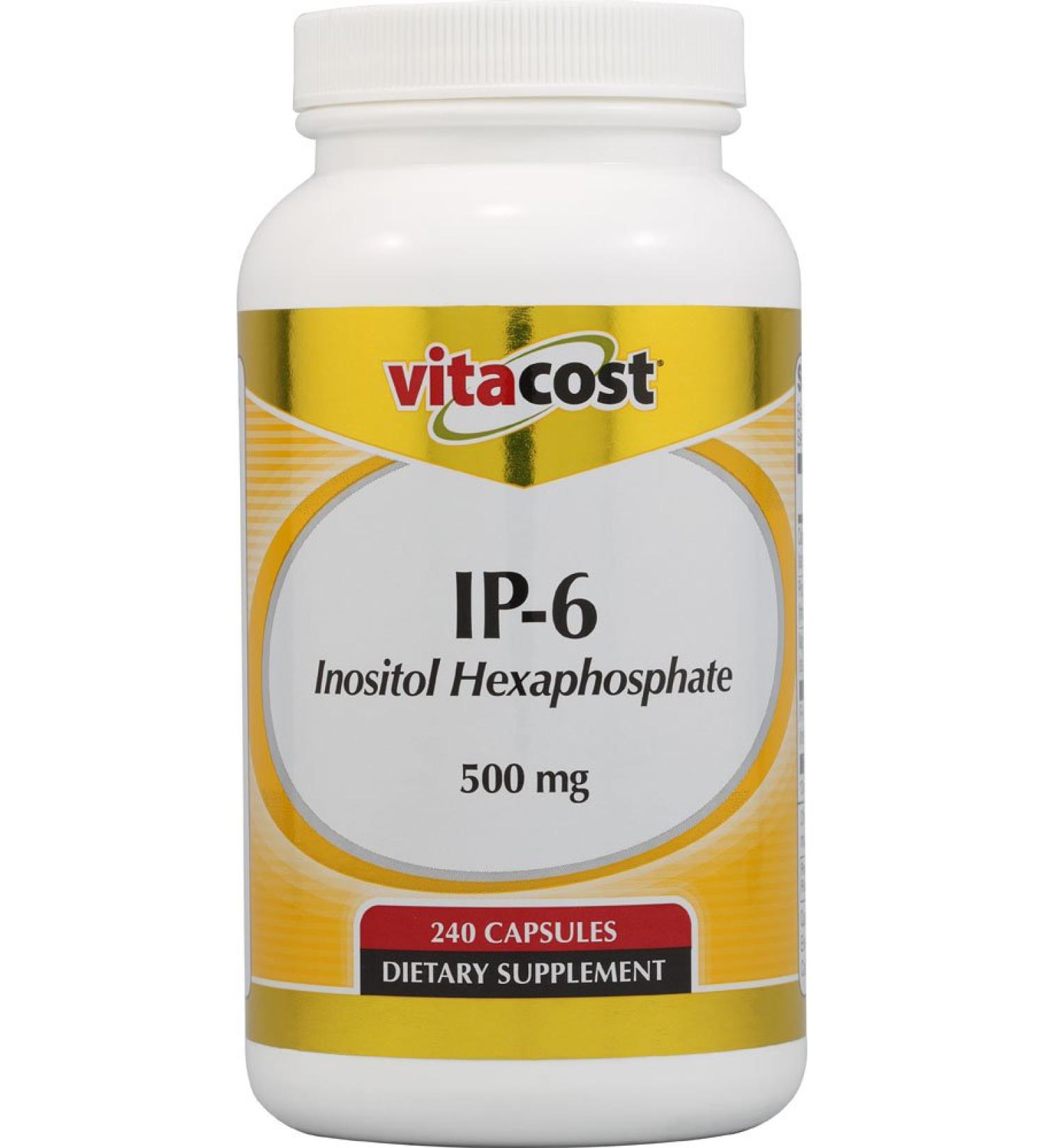Vitacost IP-6 Inositol Hexaphosphate - 500 mg - 240 Capsules