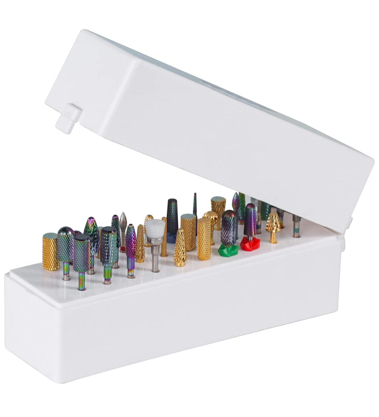 Rosy Finch Nail Drill Bits Holder - 30 Holes Portable Storage Stand for Acrylic Nail Tools - Buy Online on GoSupps.com