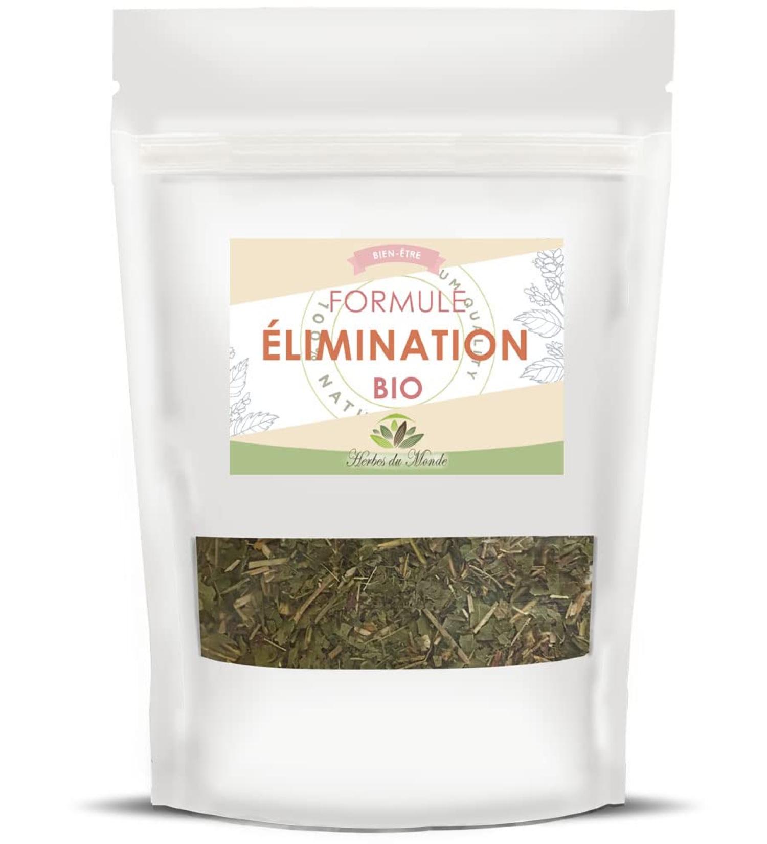 Herbes du Monde-Bio-entertaining herbal tea-organic infusion removal of water retention/detoxification-natural plant mix-1 bag with 50 g