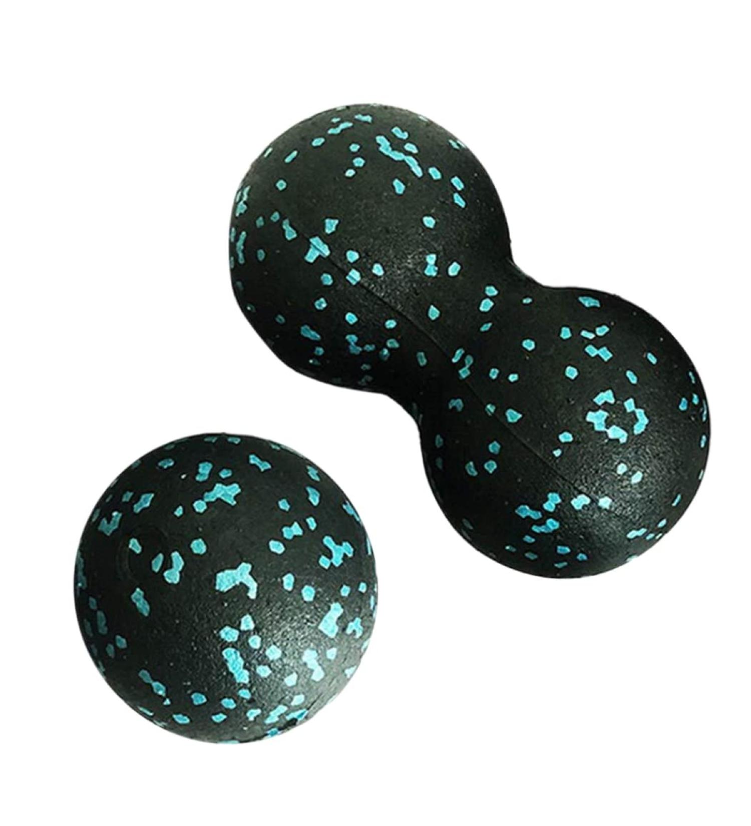 Peanut Massage Ball & Double Lacrosse Ball Roller - 2pcs Body Muscle Massager for Back & Neck Relief | International Shipping - Buy Online on GoSupps.com