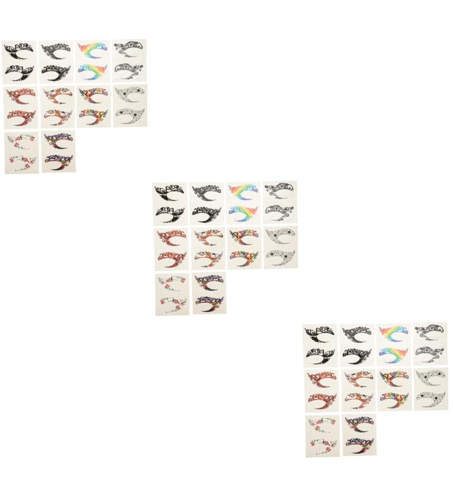  FOMIYES FOMIYES Set of 3 Eyeliner Stickers Temporary Eyeshadow Stickers Adhesive for Everyday and Special Occasions 10 Pairs x 3 - Buy Online on GoSupps.com