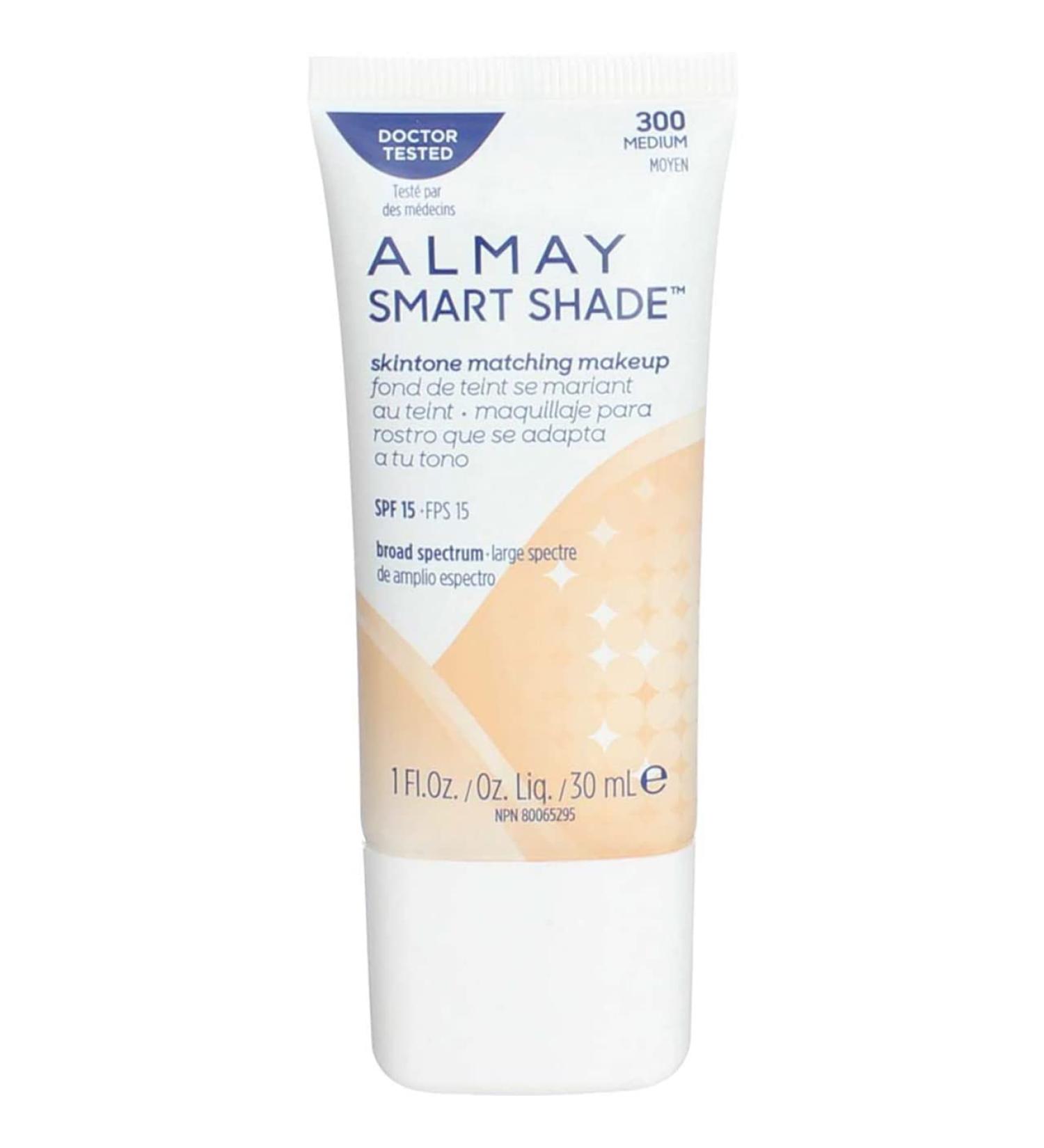 Almay Smart Shade SPF 15 Foundation Makeup - 1fl oz (300 Medium) - Buy Online on GoSupps.com