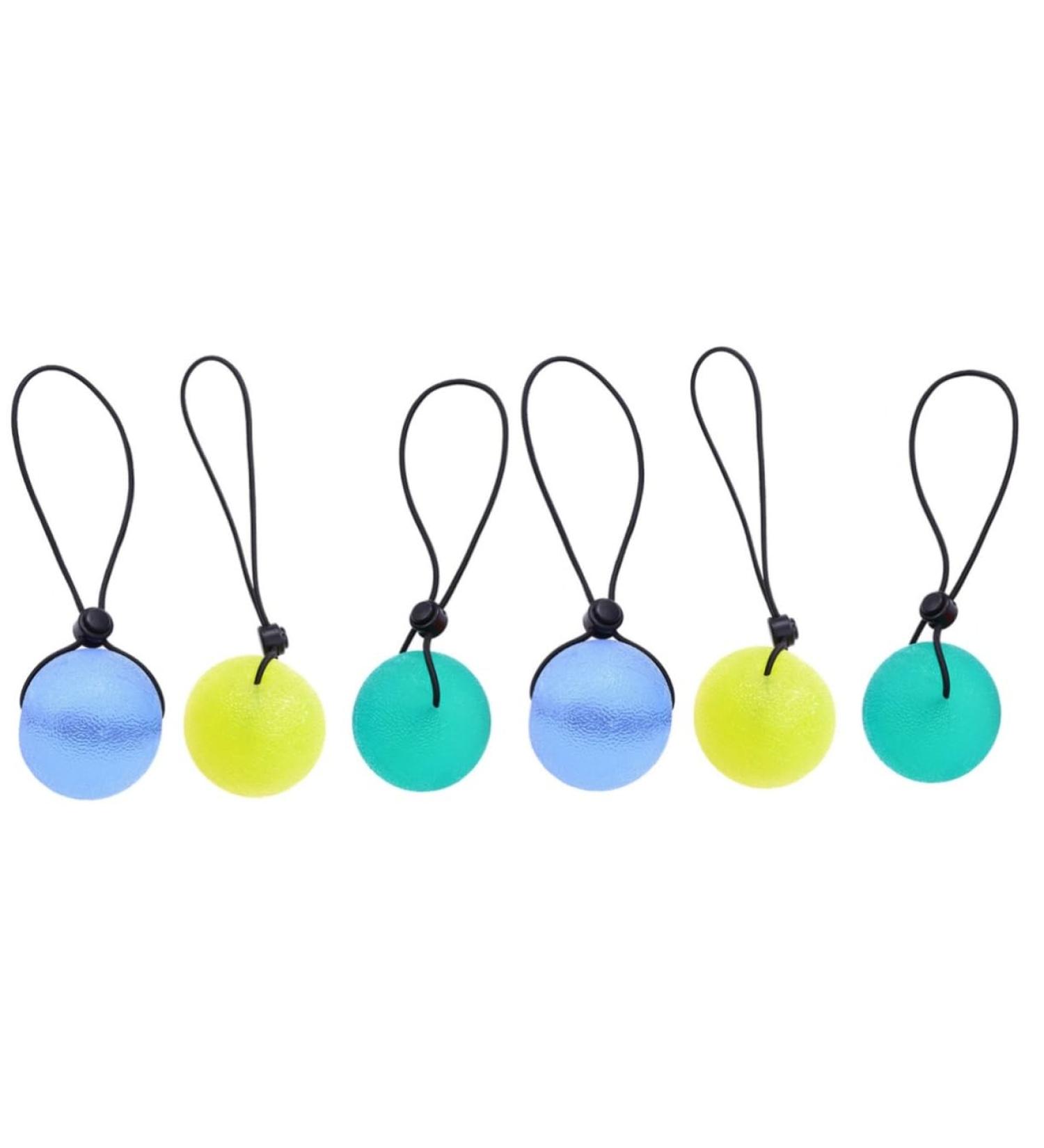 Buy Healvian 6 Pack Finger Strength Trainer Toys - Stress Relief Grip Balls for Finger Exercises - 5.3cm Dual Pack - Buy Online on GoSupps.com